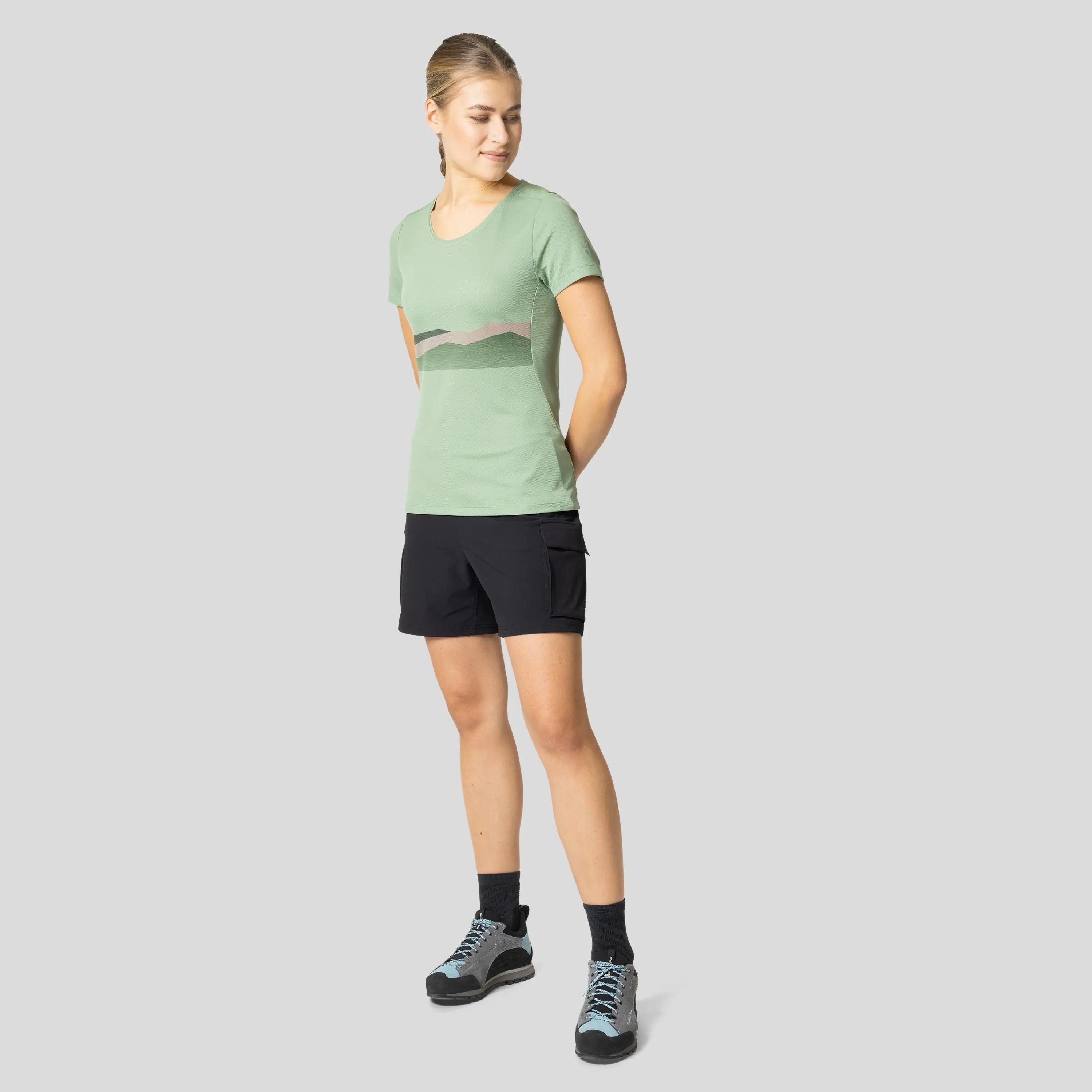 Maglia a manica corta Odlo F-Dry Ridgeline Donna Verde 4/7
