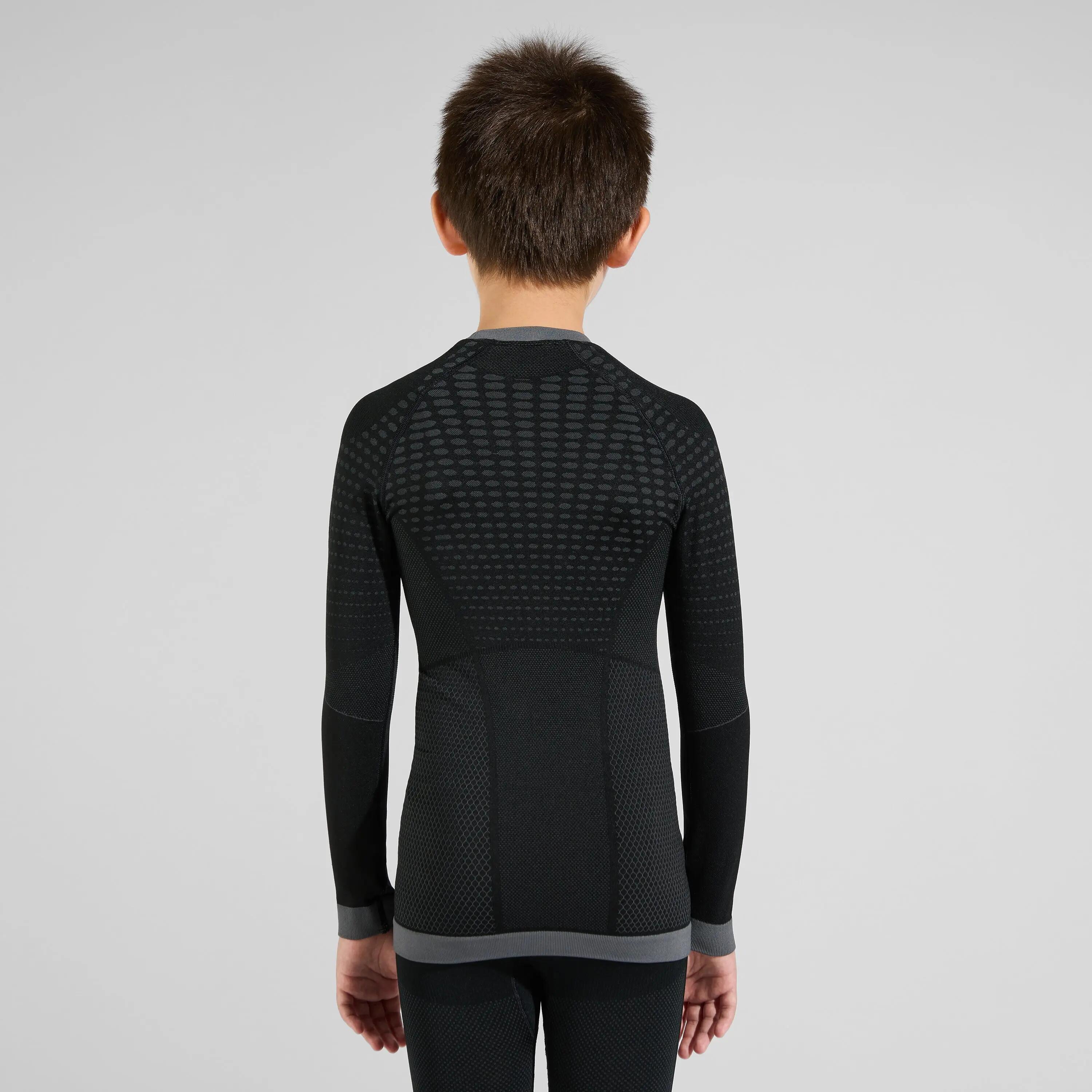 BL TOP CREW NECK L/S PERFORMANCE WARM EC - BLACK   ODLO GRAPHITE GREY 2/6