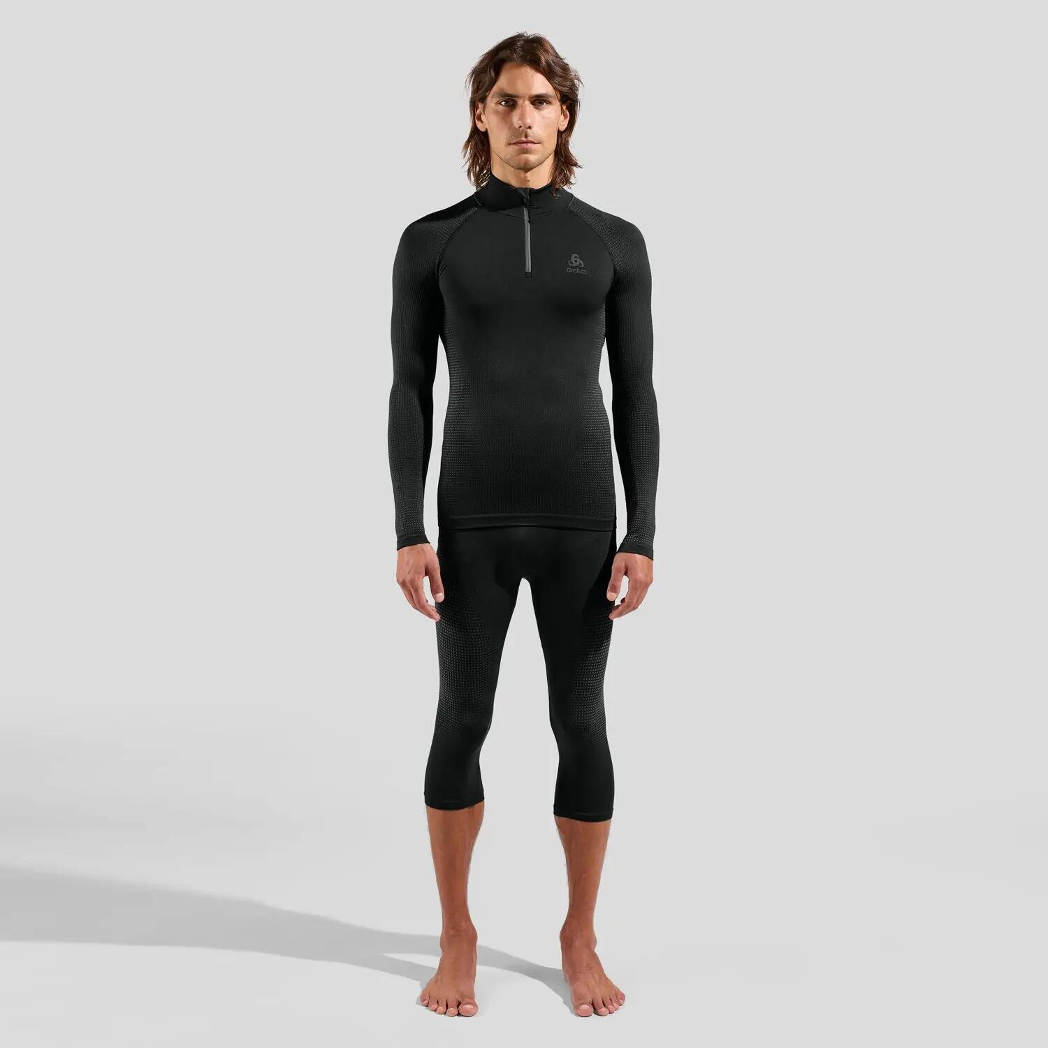 ODLO Shirt Lange Mouwen Halve Rits Performance Warm ECO Thermoshirt ZWART - 4/7