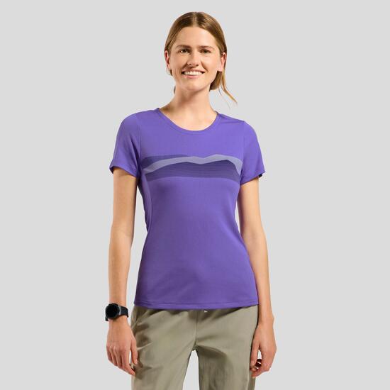 Maglietta tecnica da donna Odlo F-Dry Ridgeline Viola