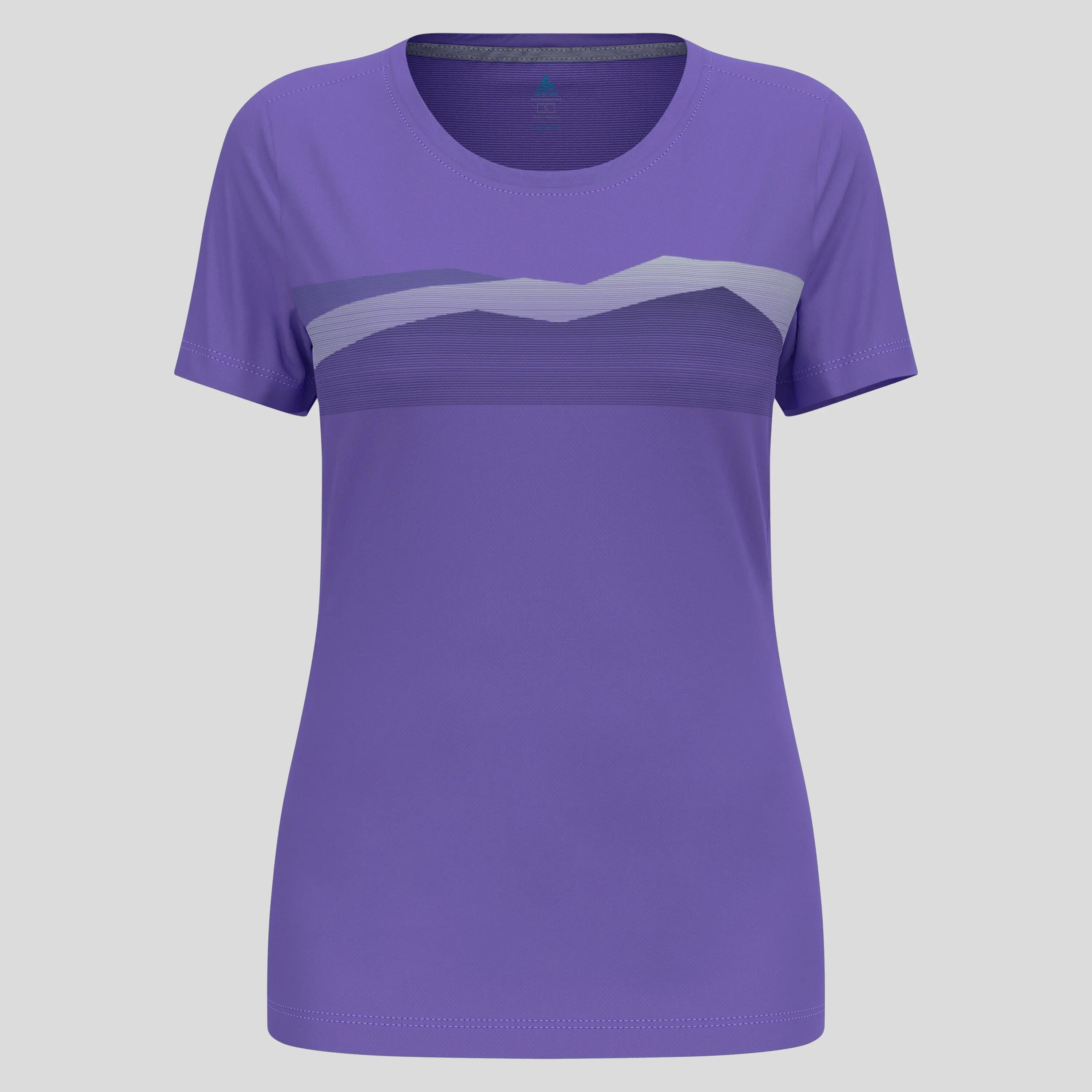 Camiseta técnica Odlo F-Dry Ridgeline para mujer Morado 5/6