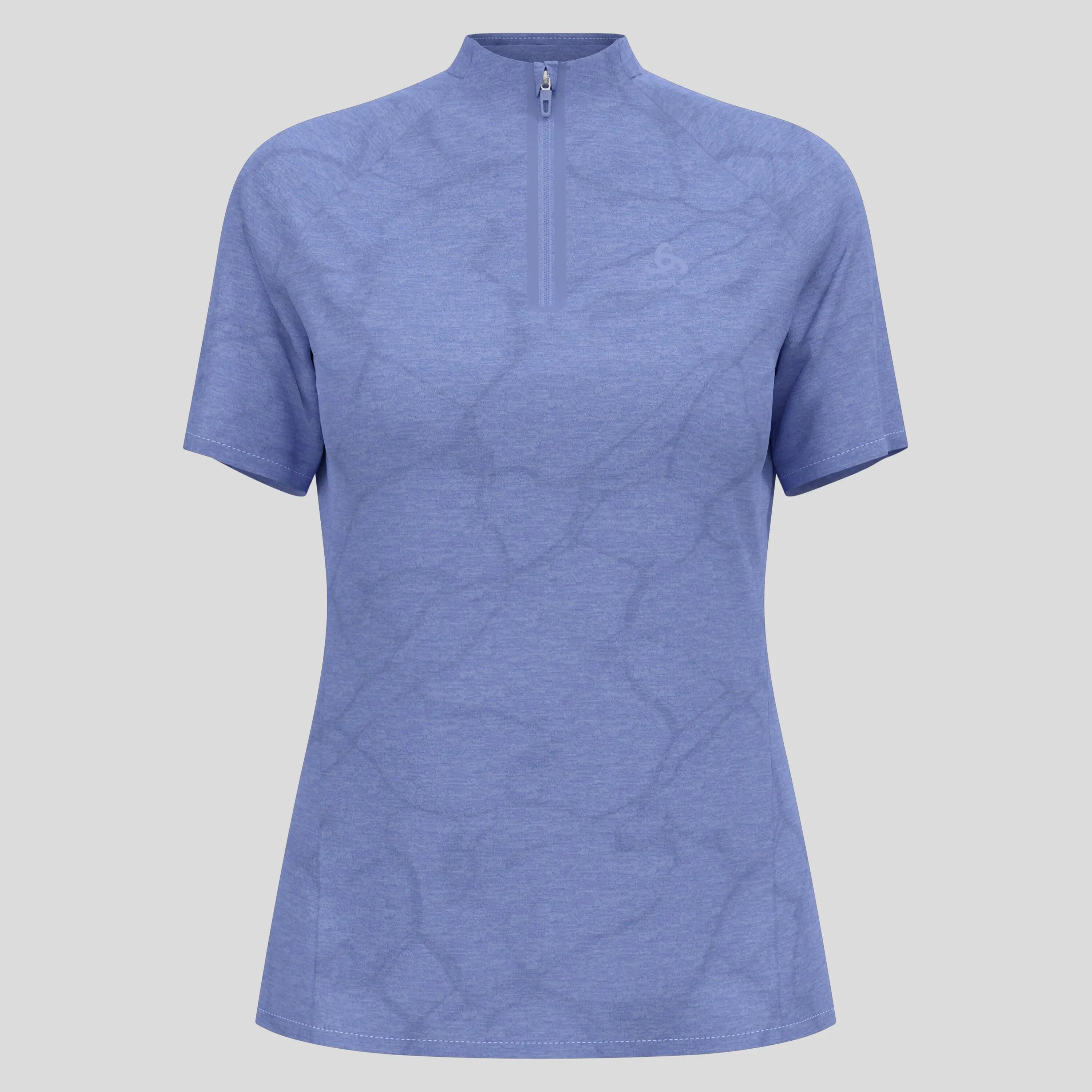 Polo Odlo Ascent Chill-Tec Donna Blu 5/6