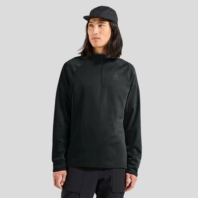 Odlo odlo midlayer 1/2 zip besso sporttrui zwart - zwart m