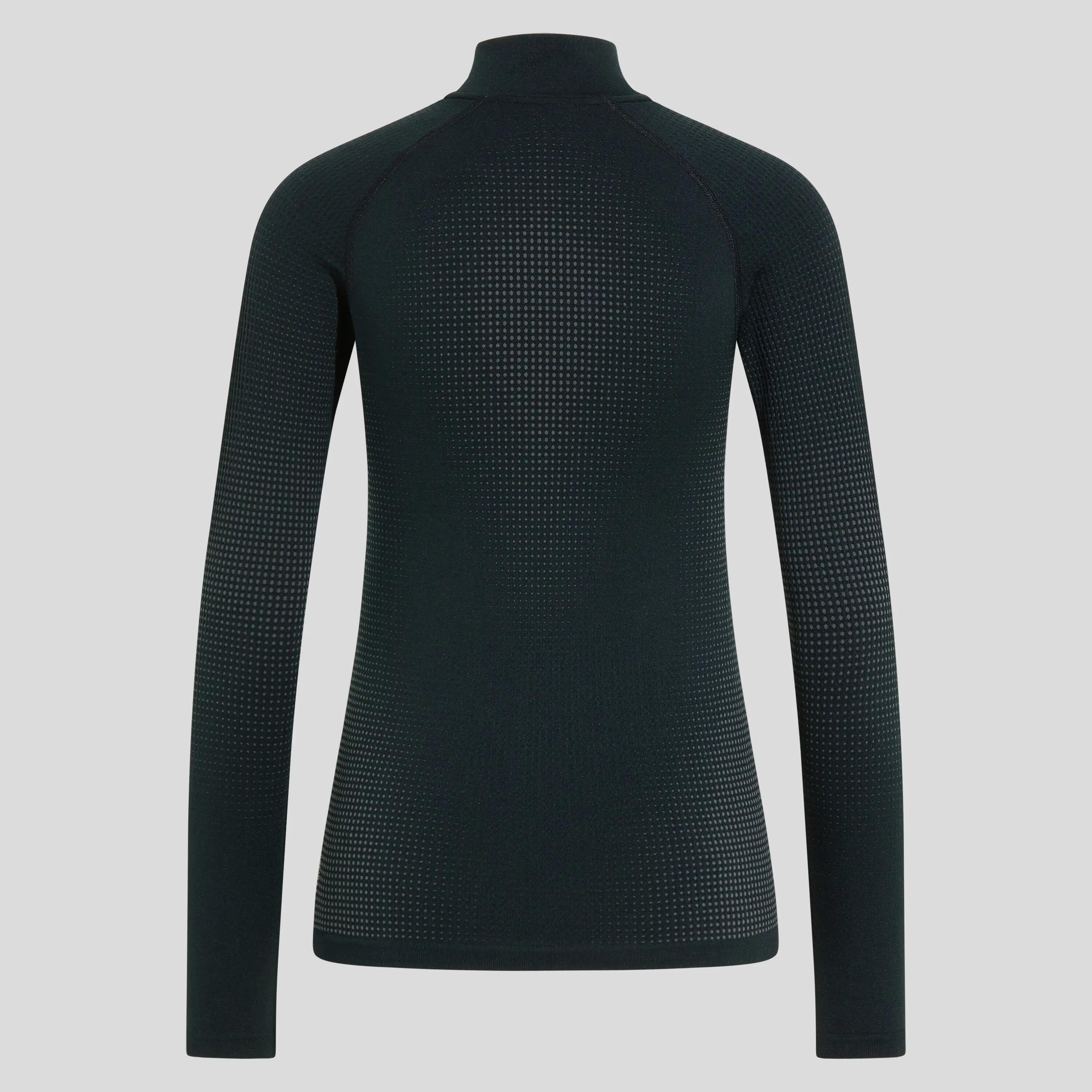 ODLO Shirt Lange Mouwen Halve Rits Performance Warm ECO Thermoshirt ZWART - 4/8