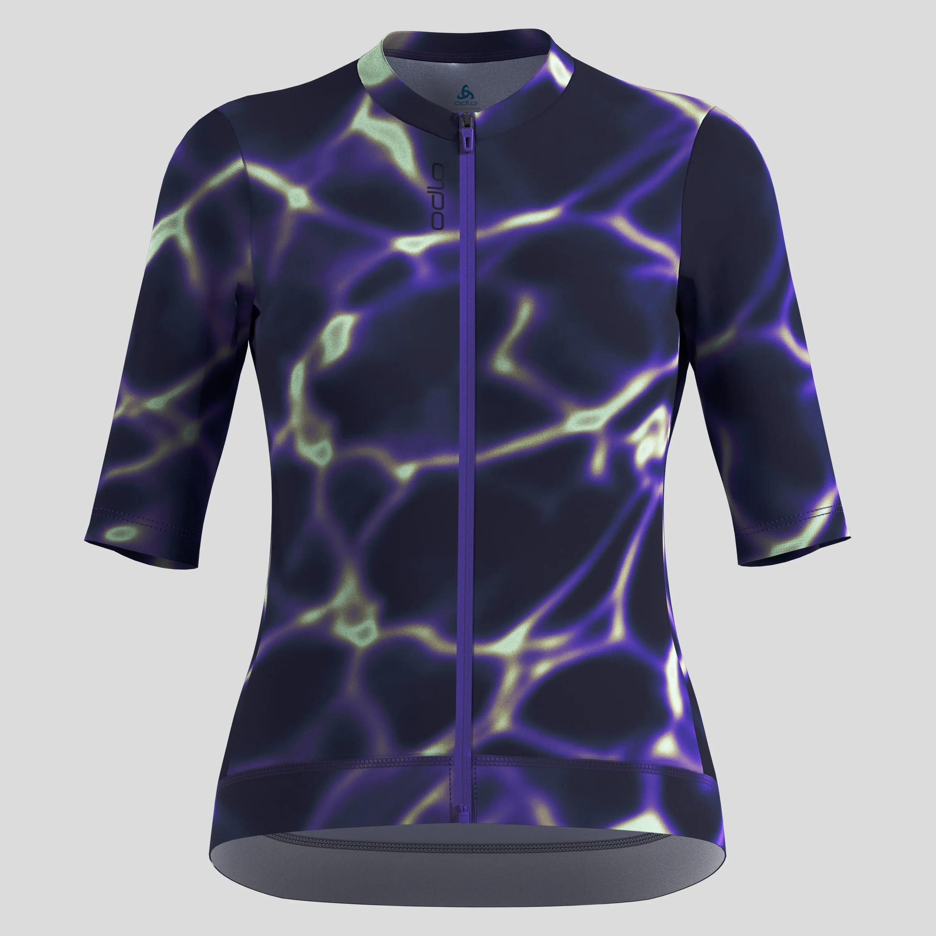 Maglia da ciclismo a zip intera Zeroweight Pro Chill-Tec con stampa ODLO 6/7