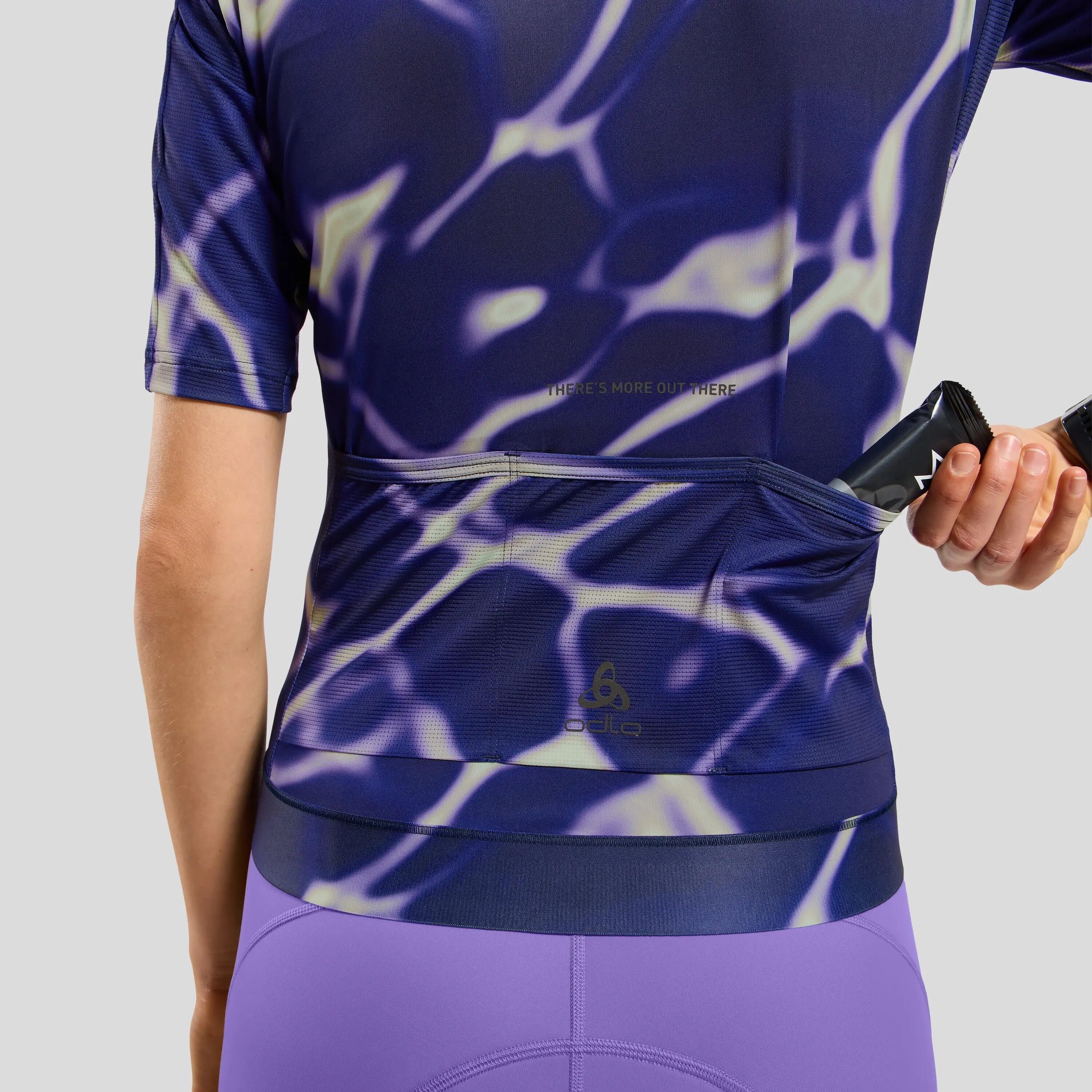 Maglia da ciclismo a zip intera Zeroweight Pro Chill-Tec con stampa ODLO 3/7