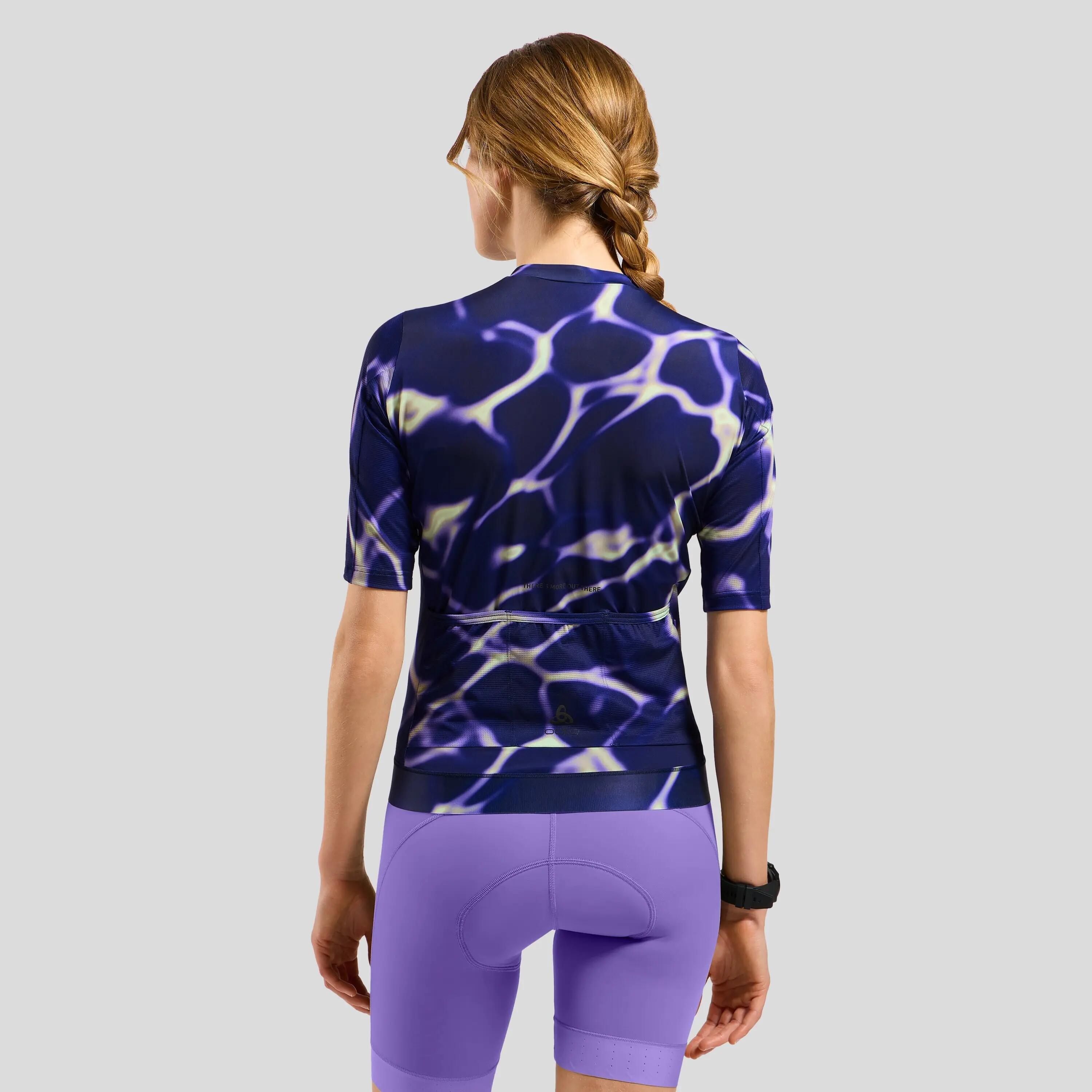 Maglia da ciclismo a zip intera Zeroweight Pro Chill-Tec con stampa ODLO 2/7
