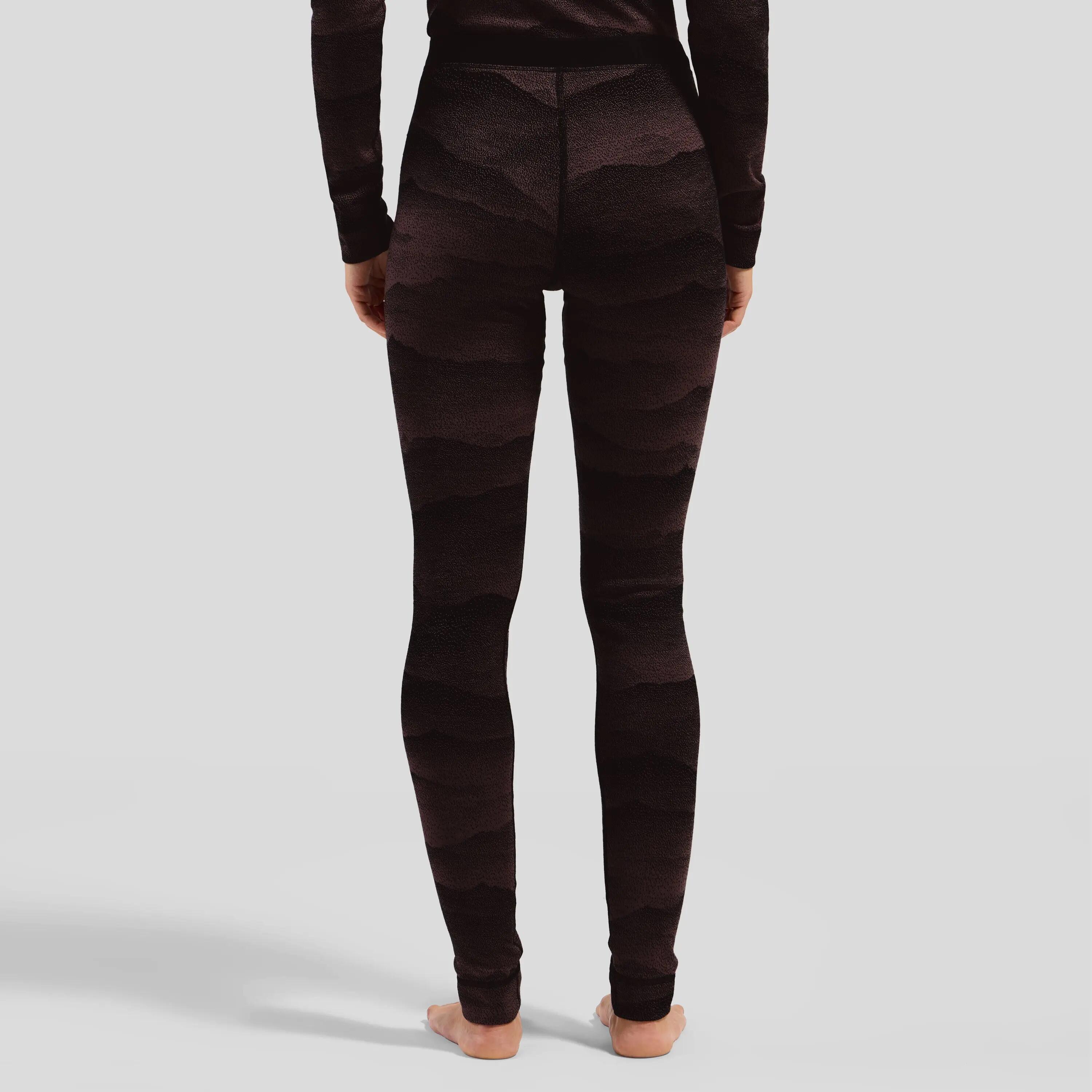 Calzamaglia lunga Odlo Merino Warm Heritage Donna Nero/Purple 2/6