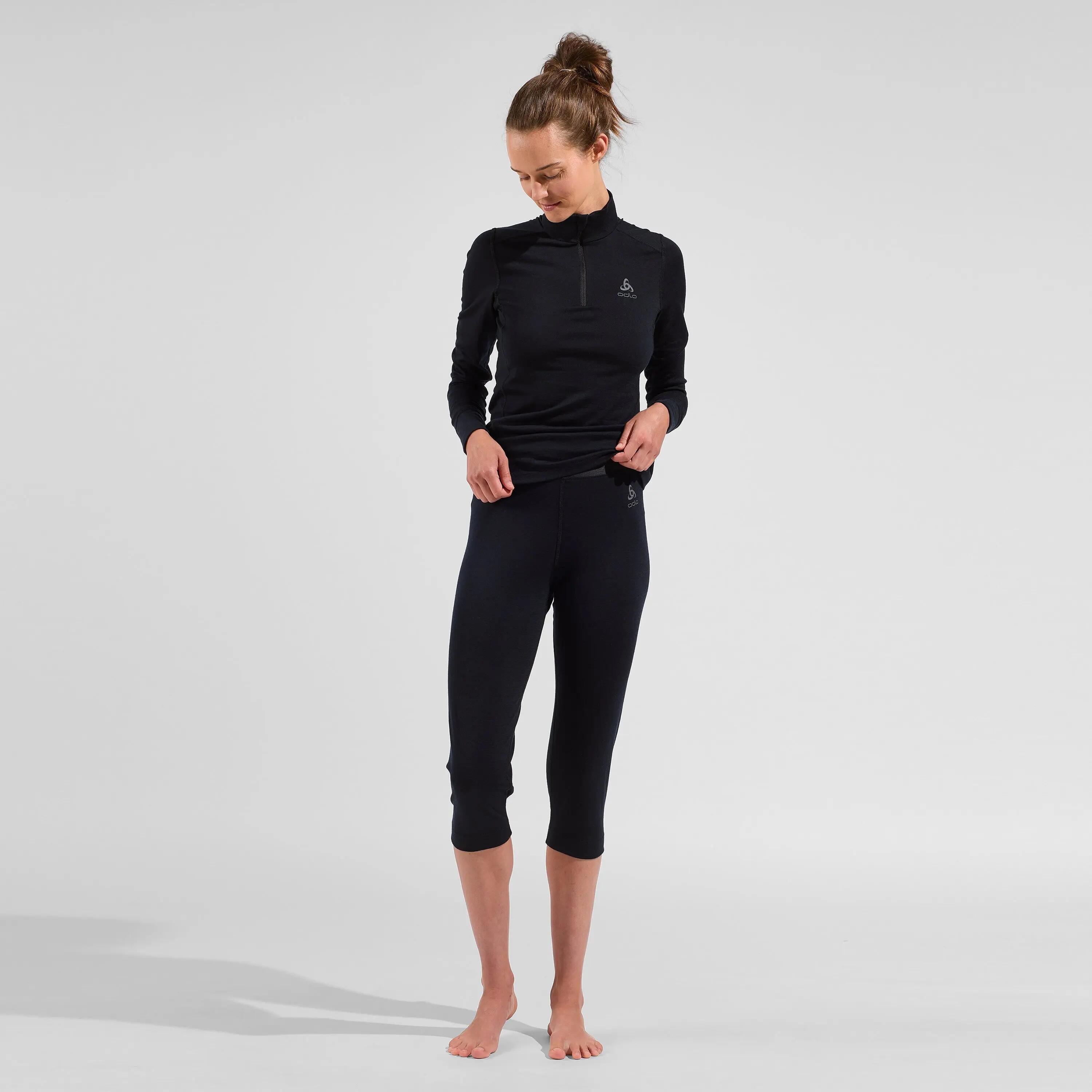 ODLO Baselayer Driekwartsbroek MERINO 200 Sportbroek ZWART M 4/9