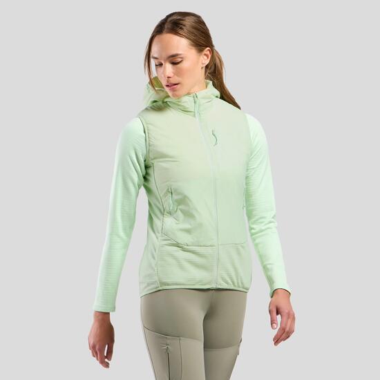 Veste Hybride Sans Manches Femme Odlo Ascent Vert Clair
