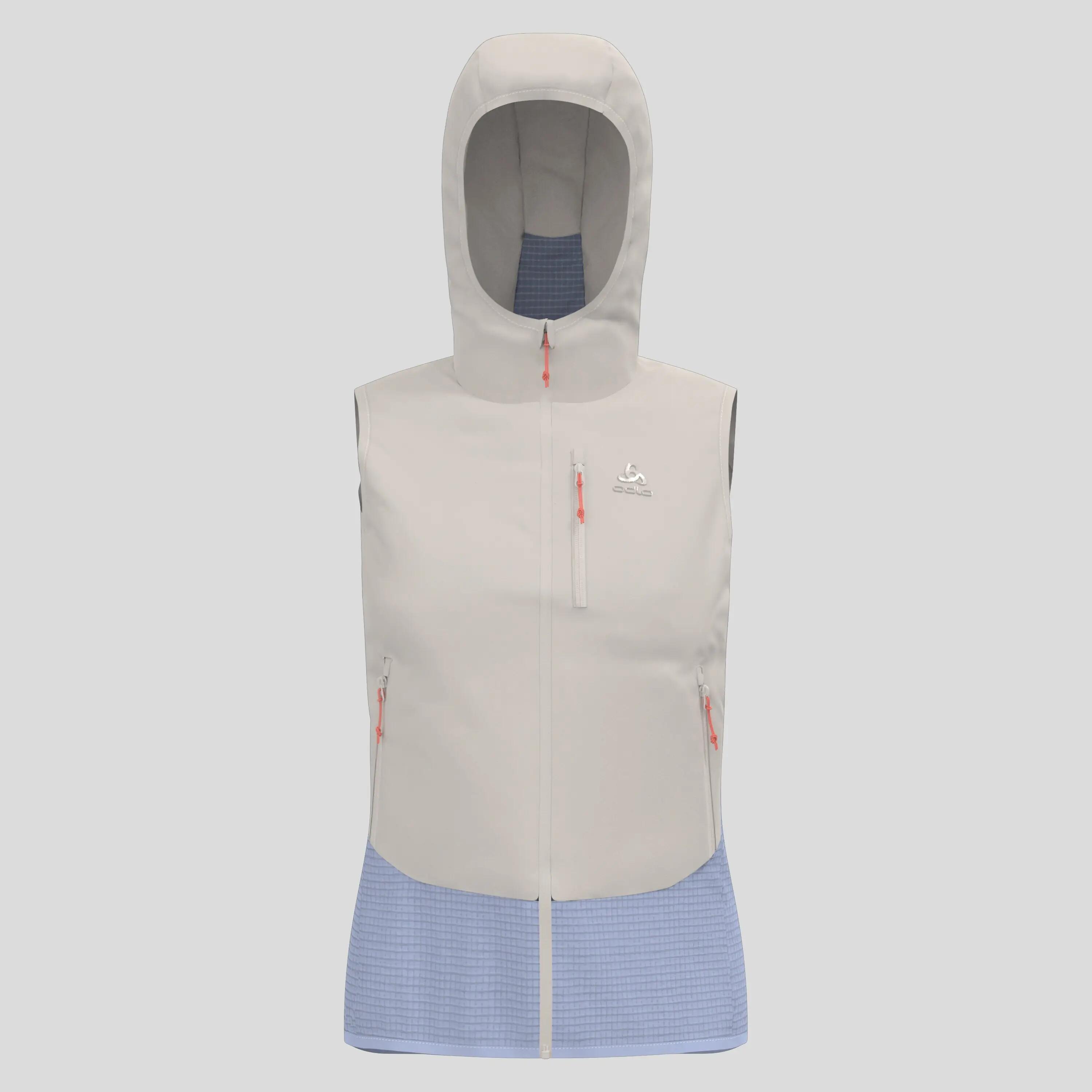 Odlo Ascent Women's Hybrid Vest Grijs/Blauw 5/6