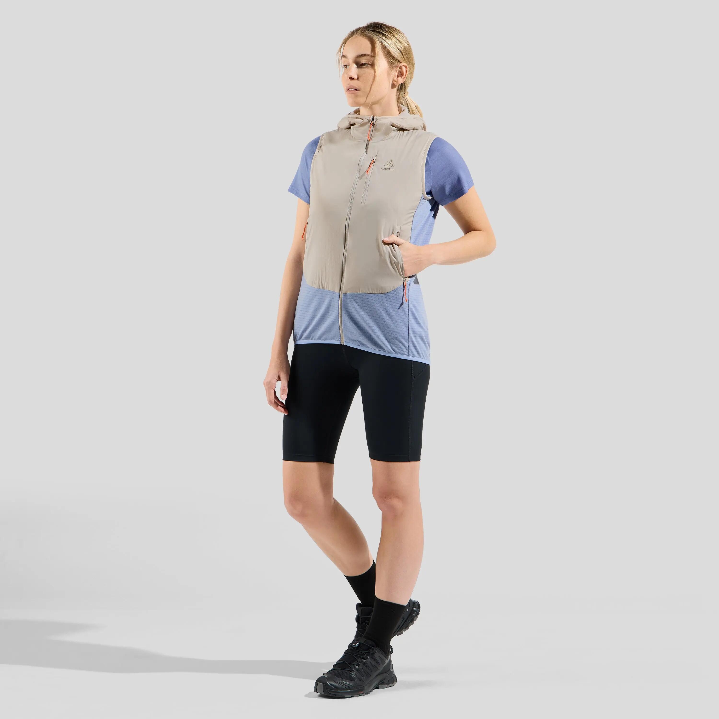 Odlo Ascent Women's Hybrid Vest Grijs/Blauw 4/6