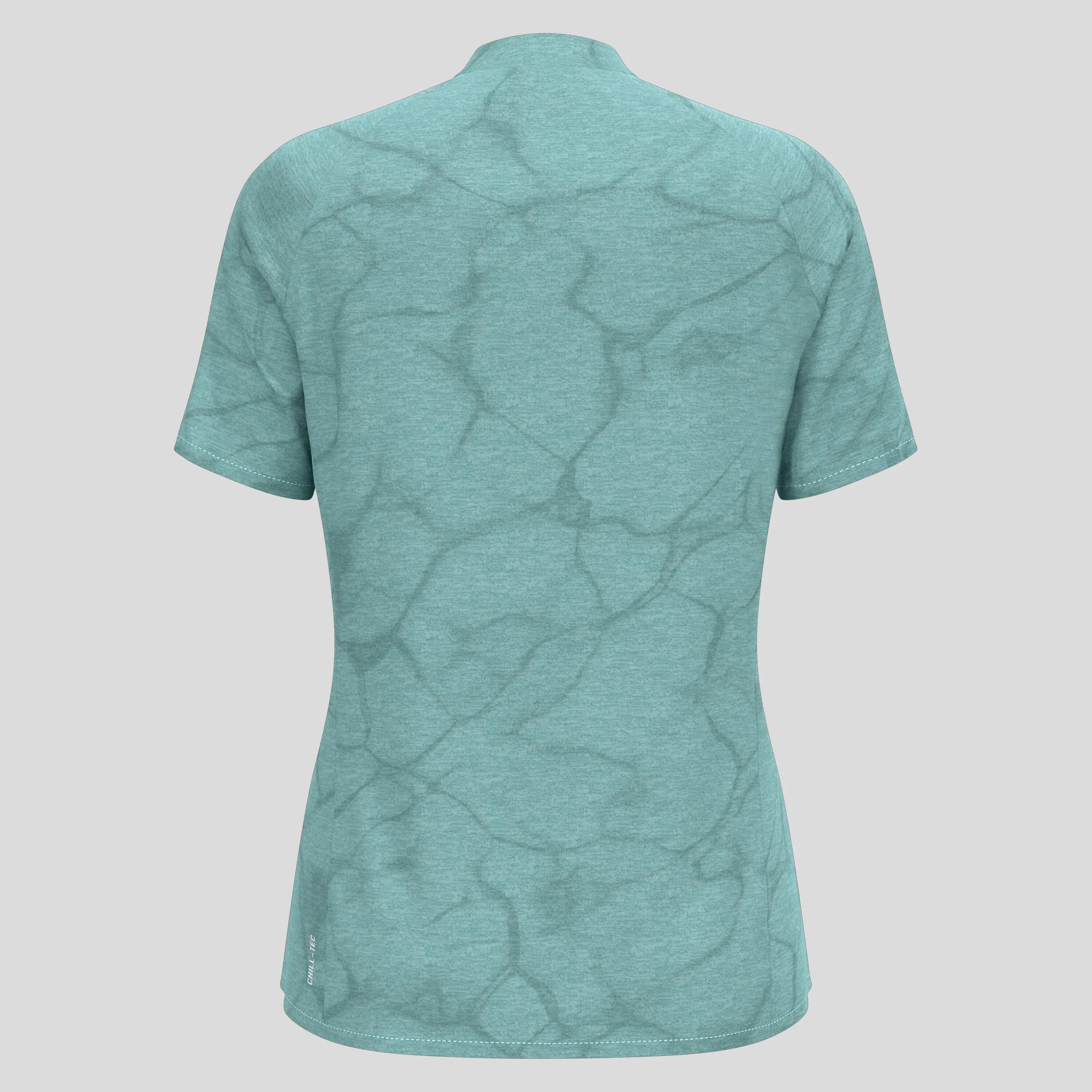 Polo Odlo Ascent Chill-Tec Donna Verde 6/6