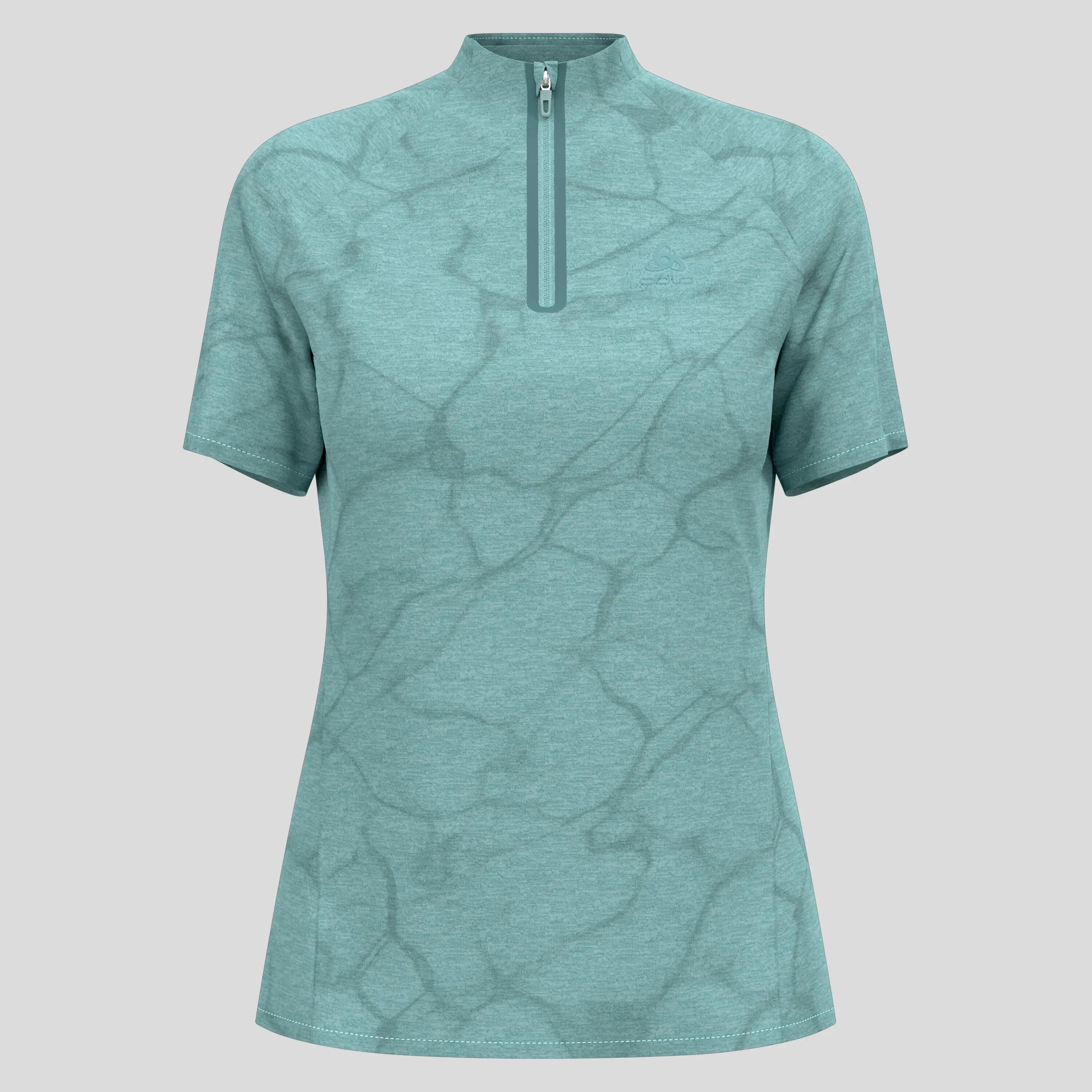 Polo Odlo Ascent Chill-Tec Donna Verde 5/6