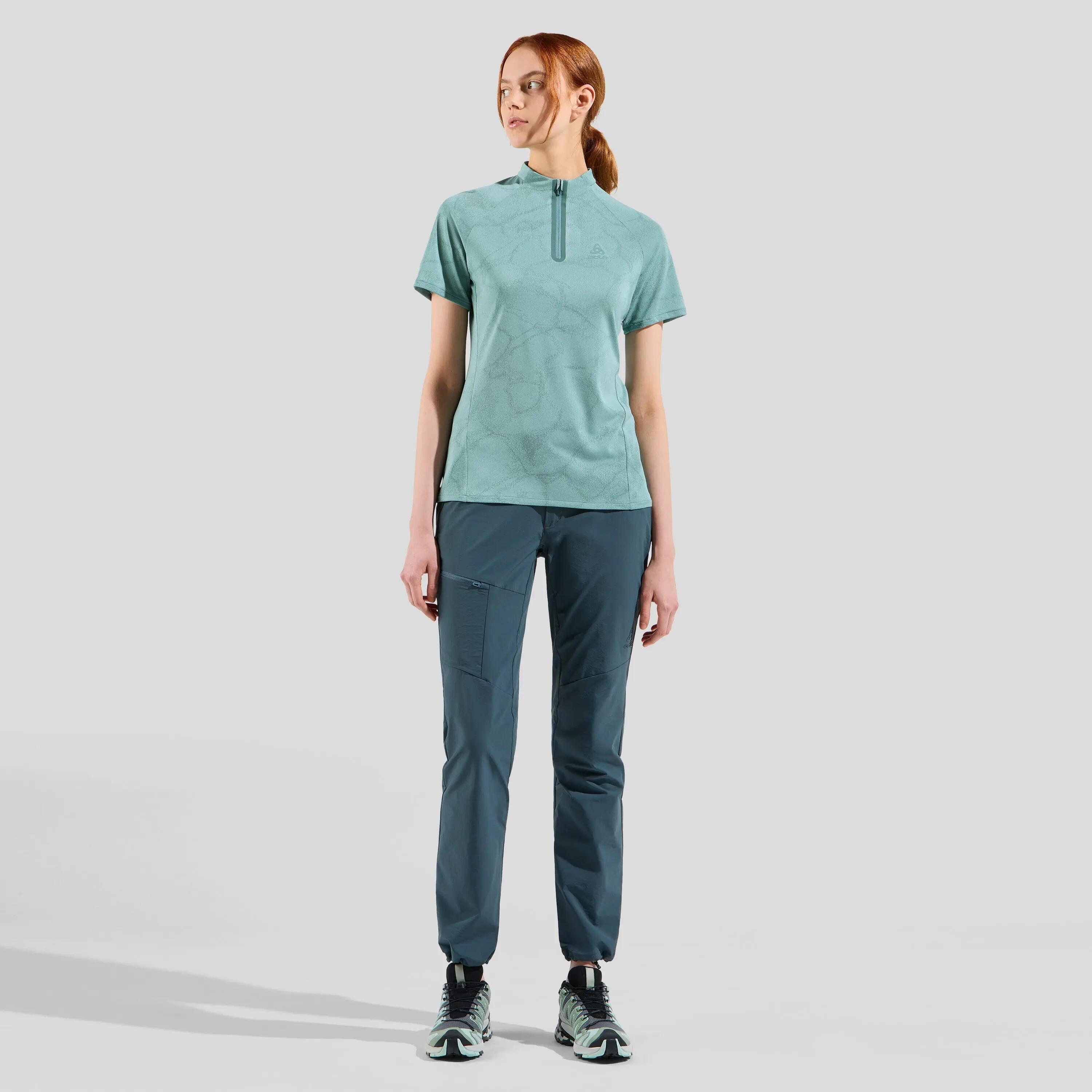 Polo Odlo Ascent Chill-Tec Donna Verde 4/6