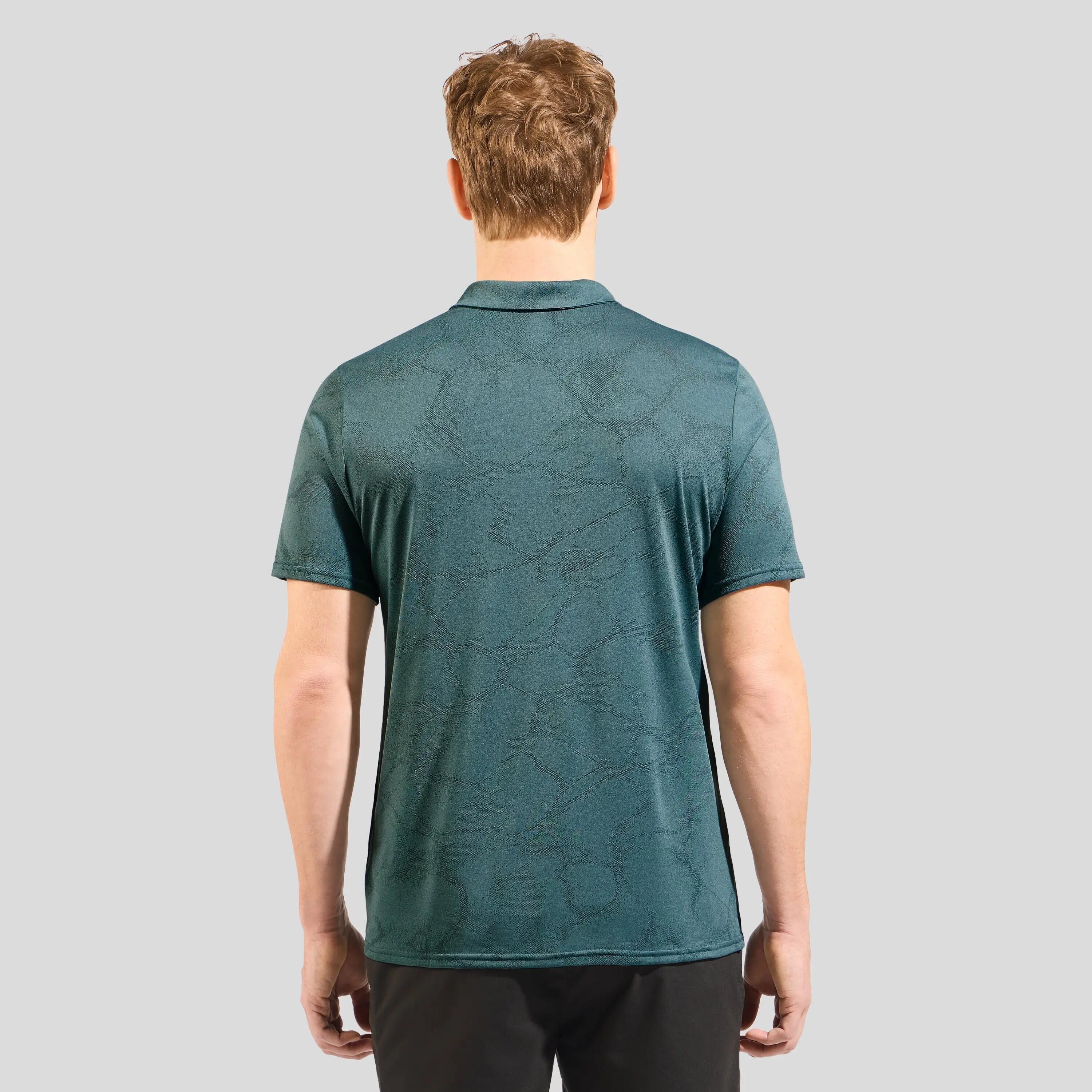 Odlo Ascent Chill-Tec Kurzarm-Poloshirt Grün 2/5