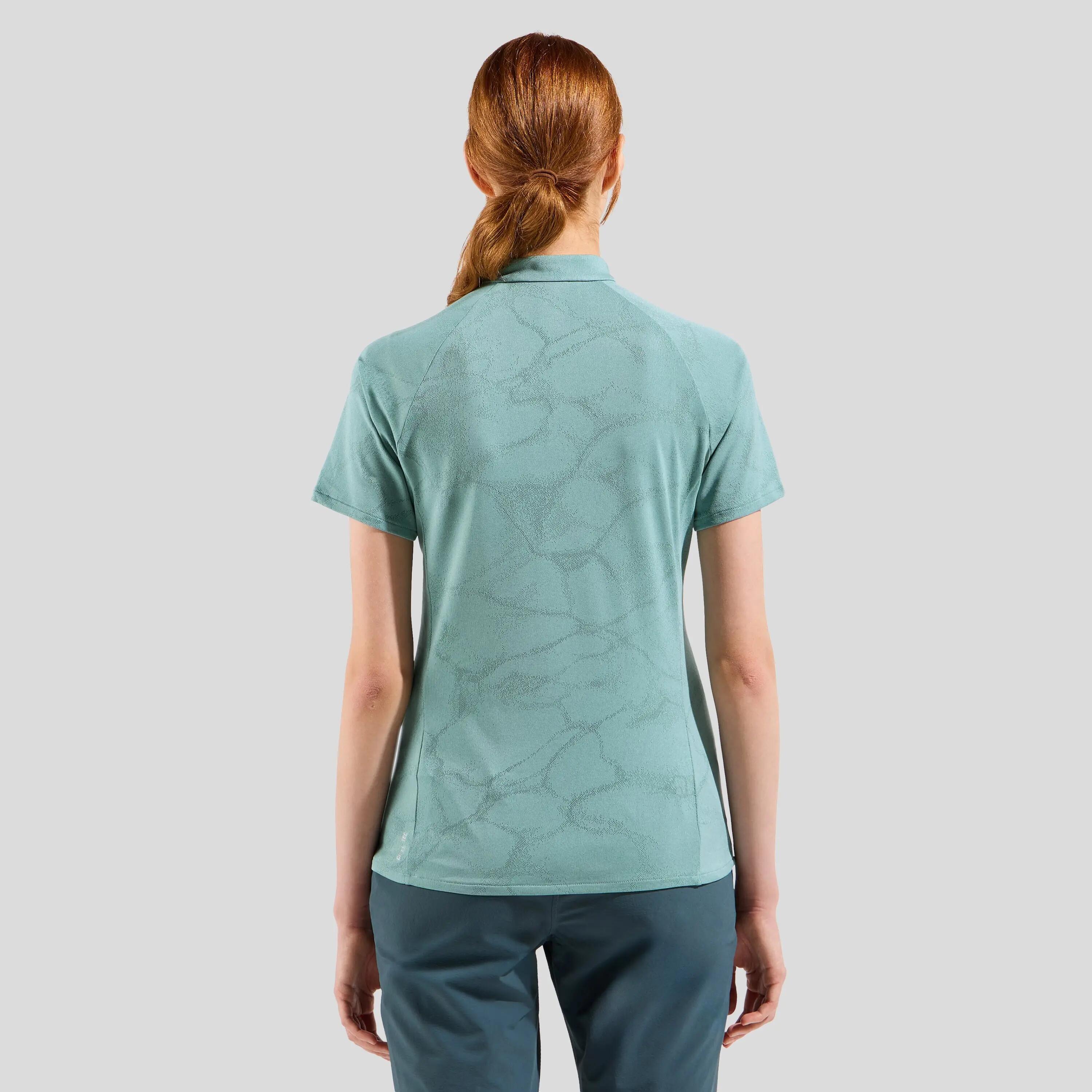 Polo Odlo Ascent Chill-Tec Donna Verde 2/6