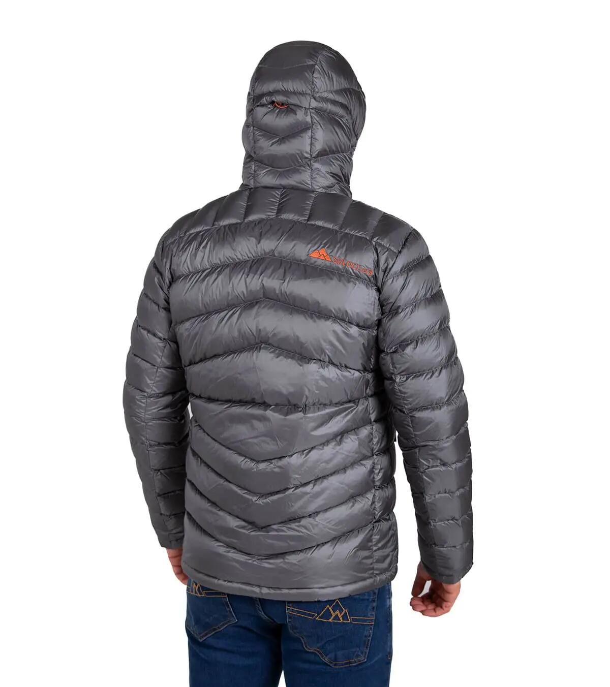 Chaqueta Térmica de Plumas para Montaña y Escalada Ragnarok Hombre Gris-Naranja 5/5