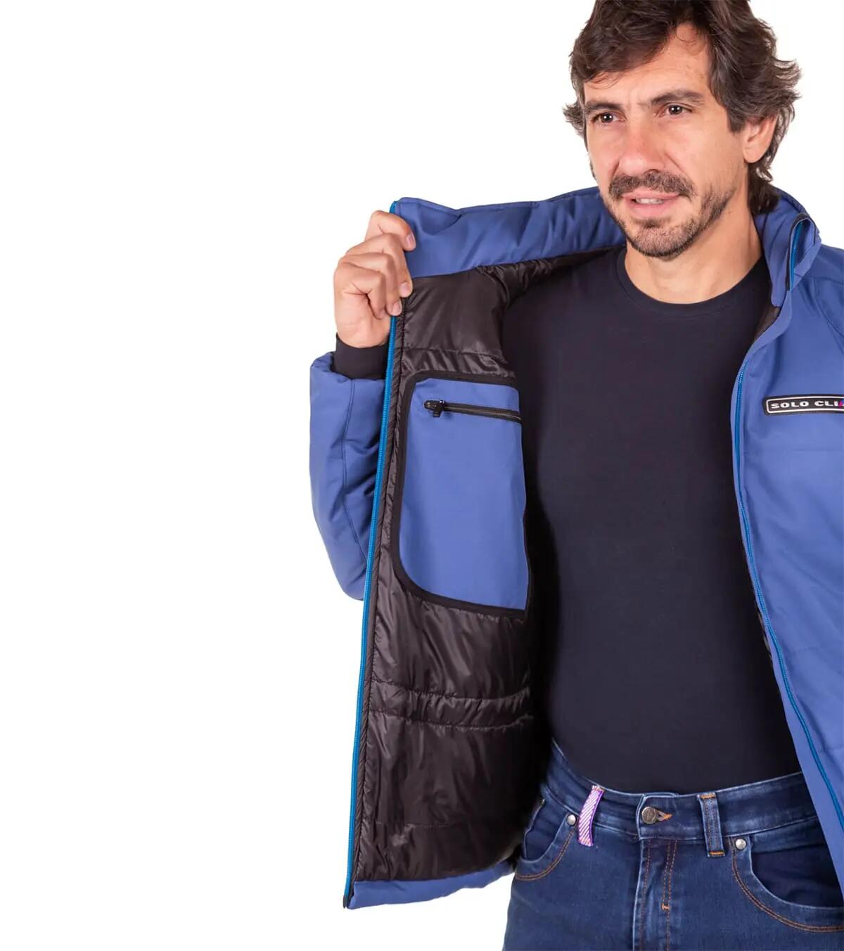 Casaco Aspen Homem Impermeável Térmica Cortavento Azul 5/5