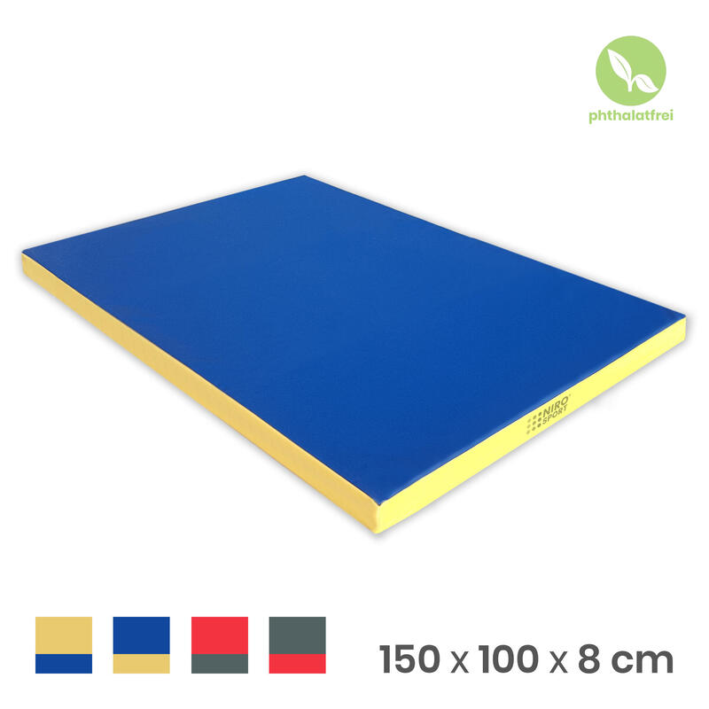 Turnmatte 150 x 100 x 8 cm Weichbodenmatte / Gymnastikmatte / Fitnessmatte