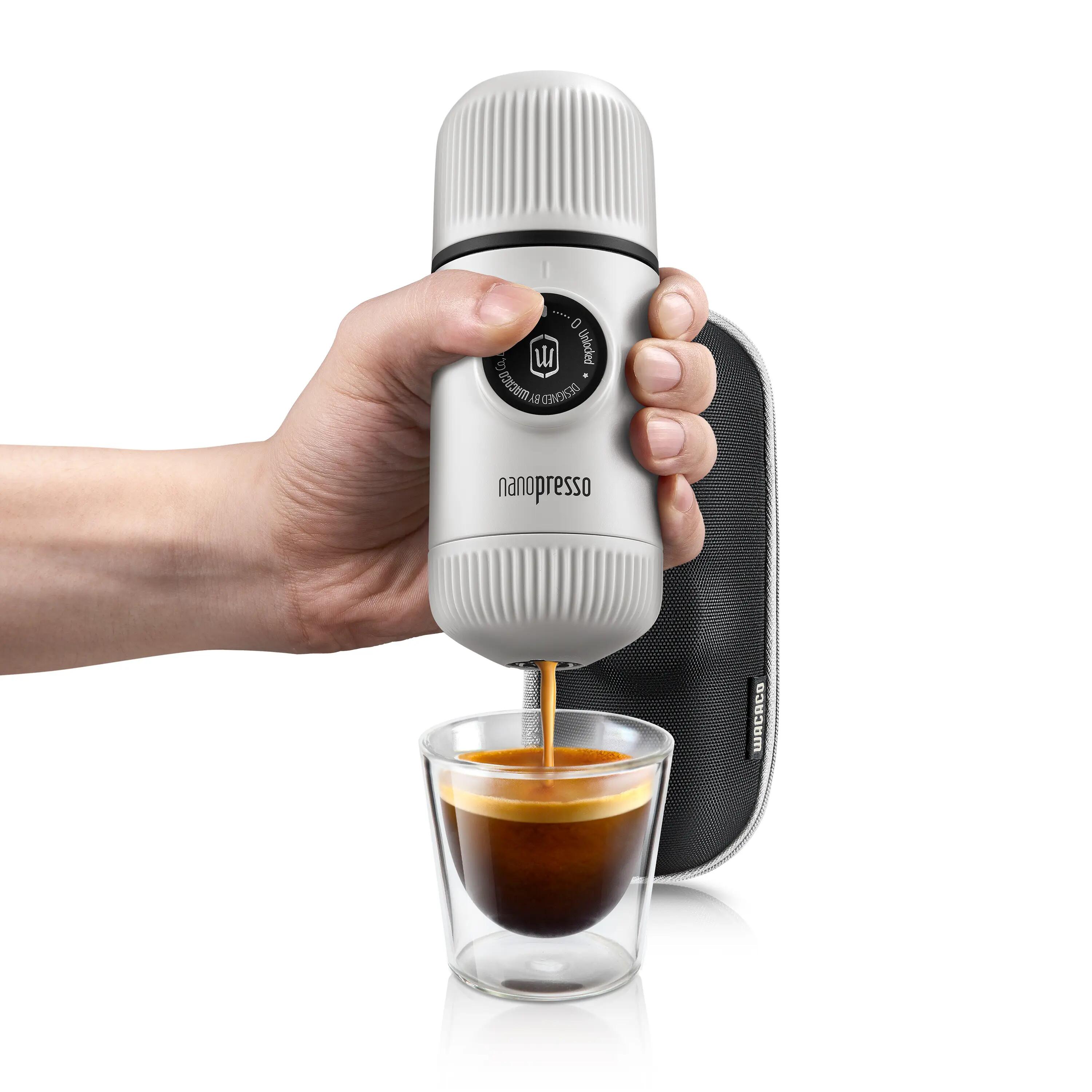 Nanopresso Portable Coffee Machine - Chill White with protective case
