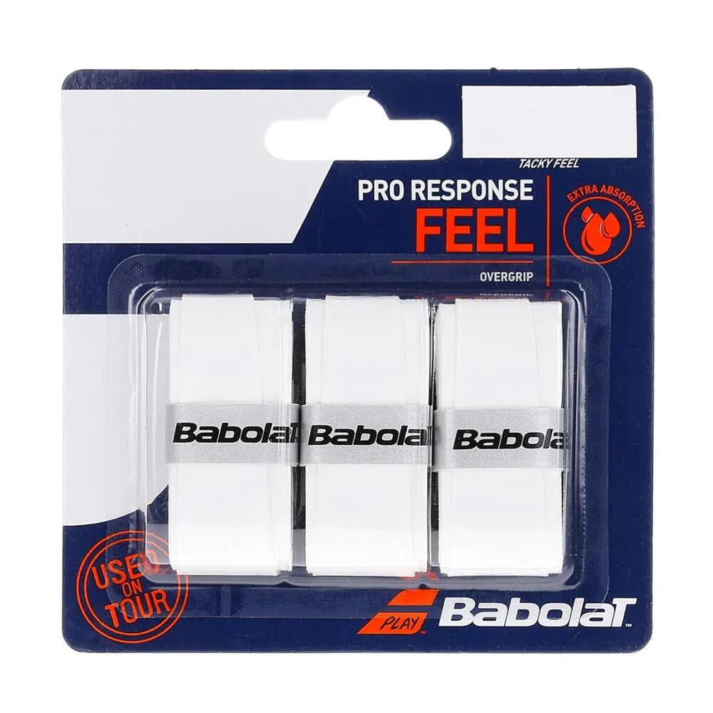 White Babolat Pro Response X 3 Overgrip