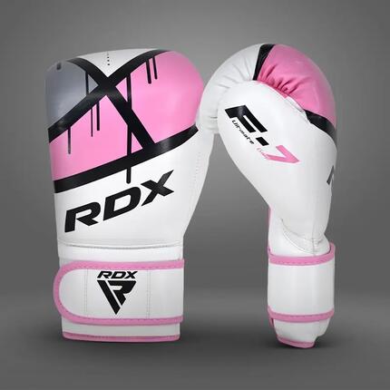 Gants de boxe RDX F7 Ego – Blanc/Rouge – 16oz