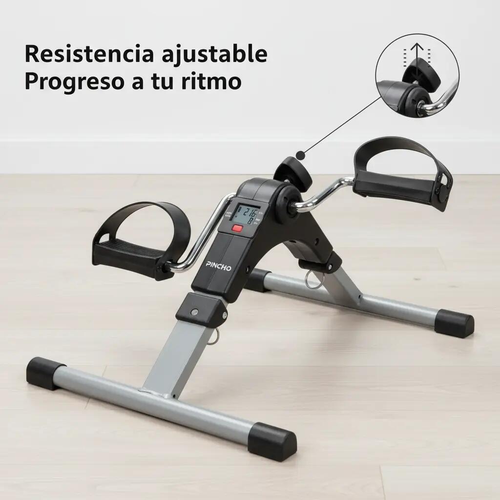 Pedaleador Mini Bicicleta Estática Fitness Unisex con Pantalla LCD PINCHO 6/7