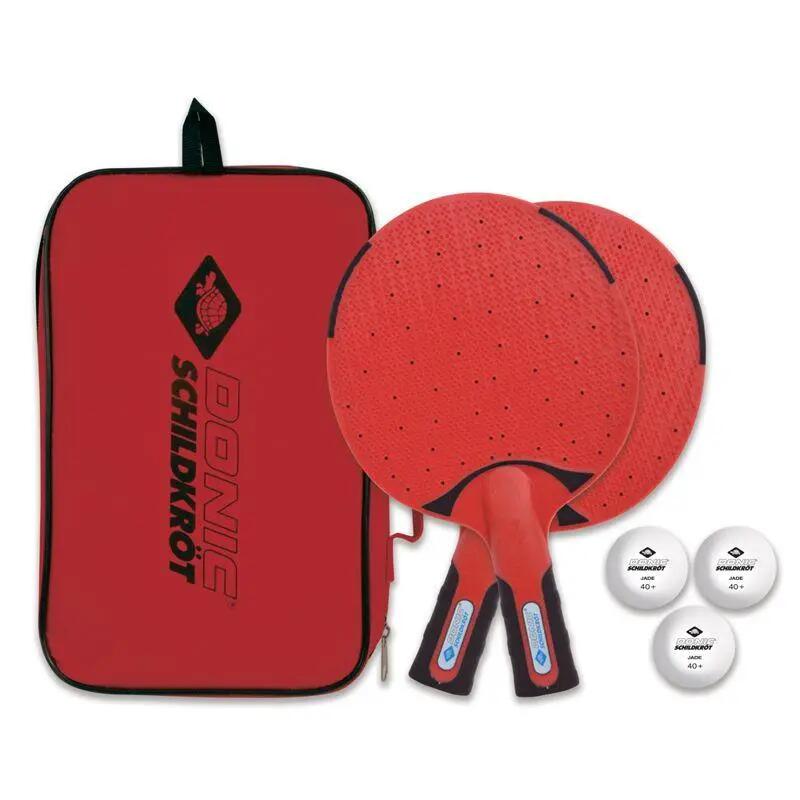 Zestaw do tenisa stołowego Outdoor Donic 2 rakietki 3 piłeczki pokrowiec 1/7