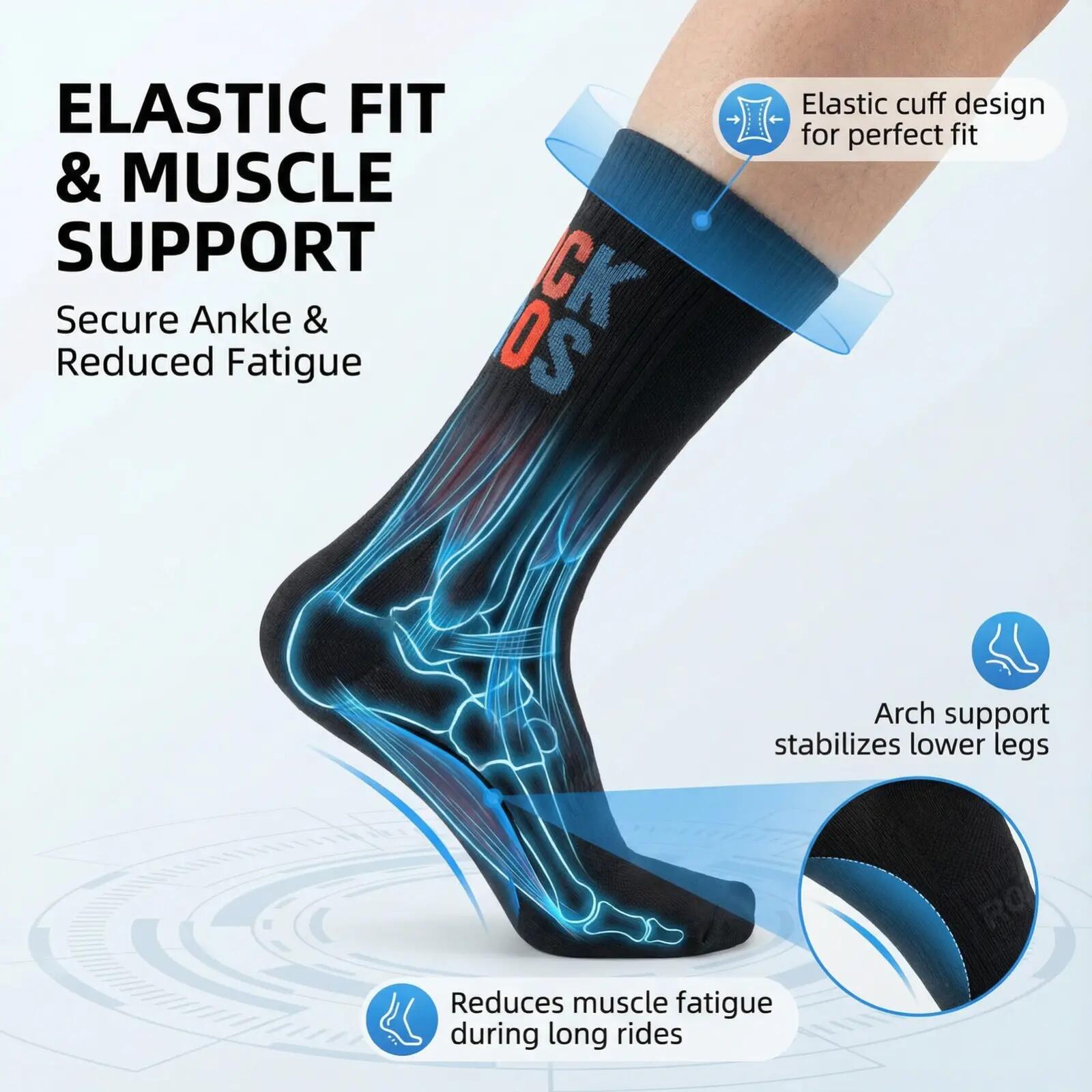 Chaussettes de vélo ROCKBROS antibactériennes respirantes 4/6