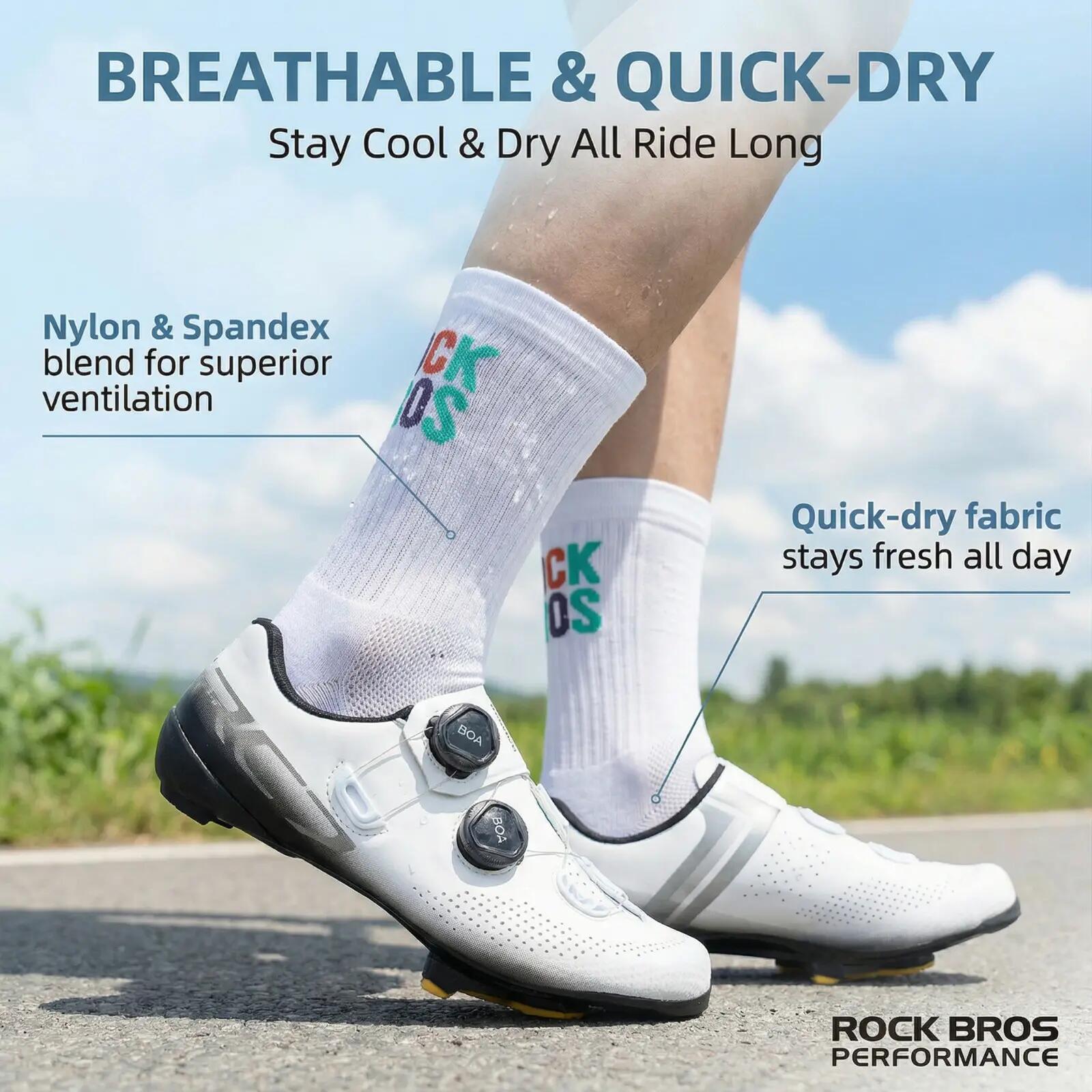 Chaussettes de vélo ROCKBROS antibactériennes respirantes 3/6