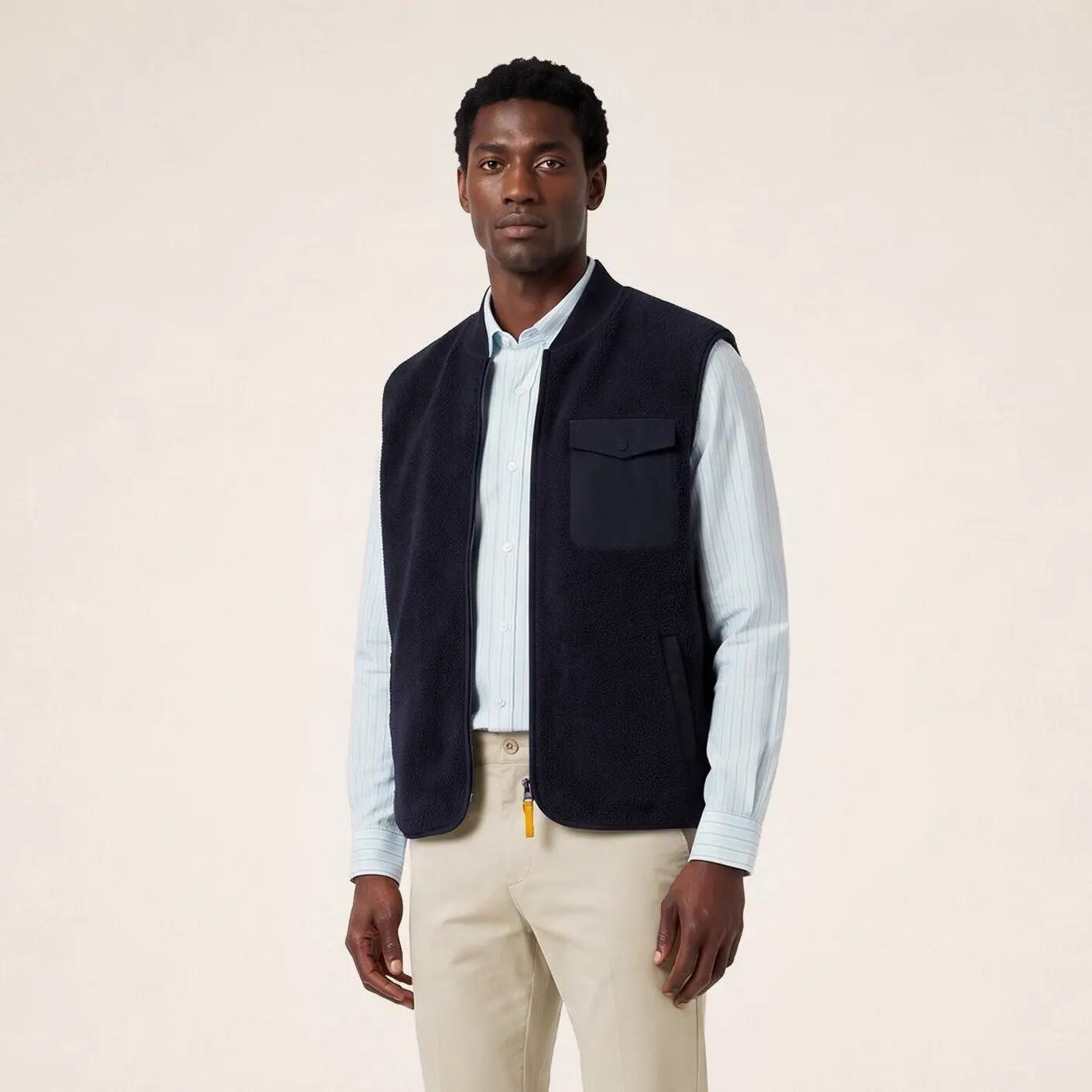 Gilet polaire sans manches bleu marine foncé Marcel 2/6