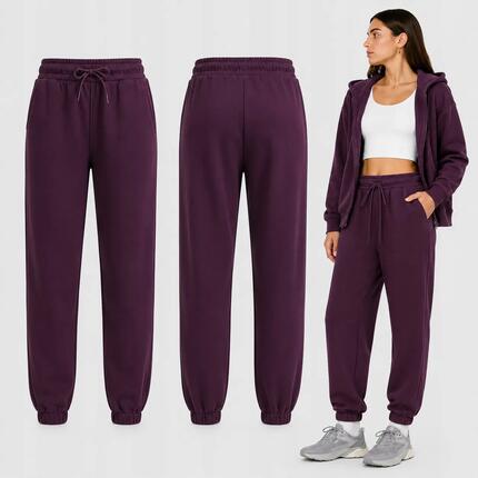 SPODNIE DAMSKIE DRESOWE 4F JOGGERY SPORTOWE BASIC BEŻOWE