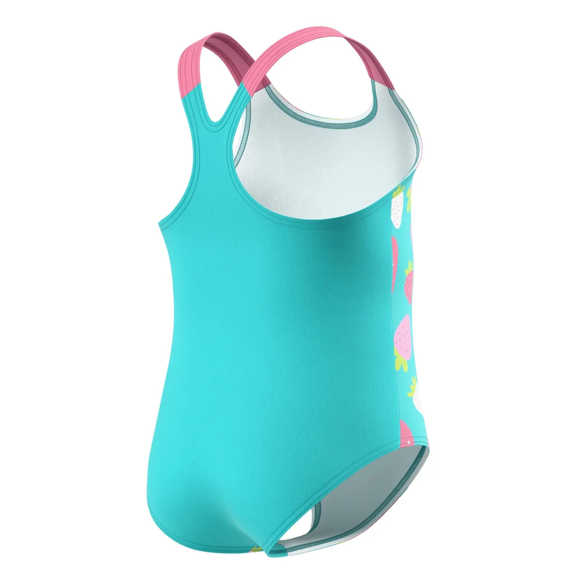 Maillot De Bain 1 Pièce Motif/style Fraise Fille (Vert / Rose / Blanc) 4/5