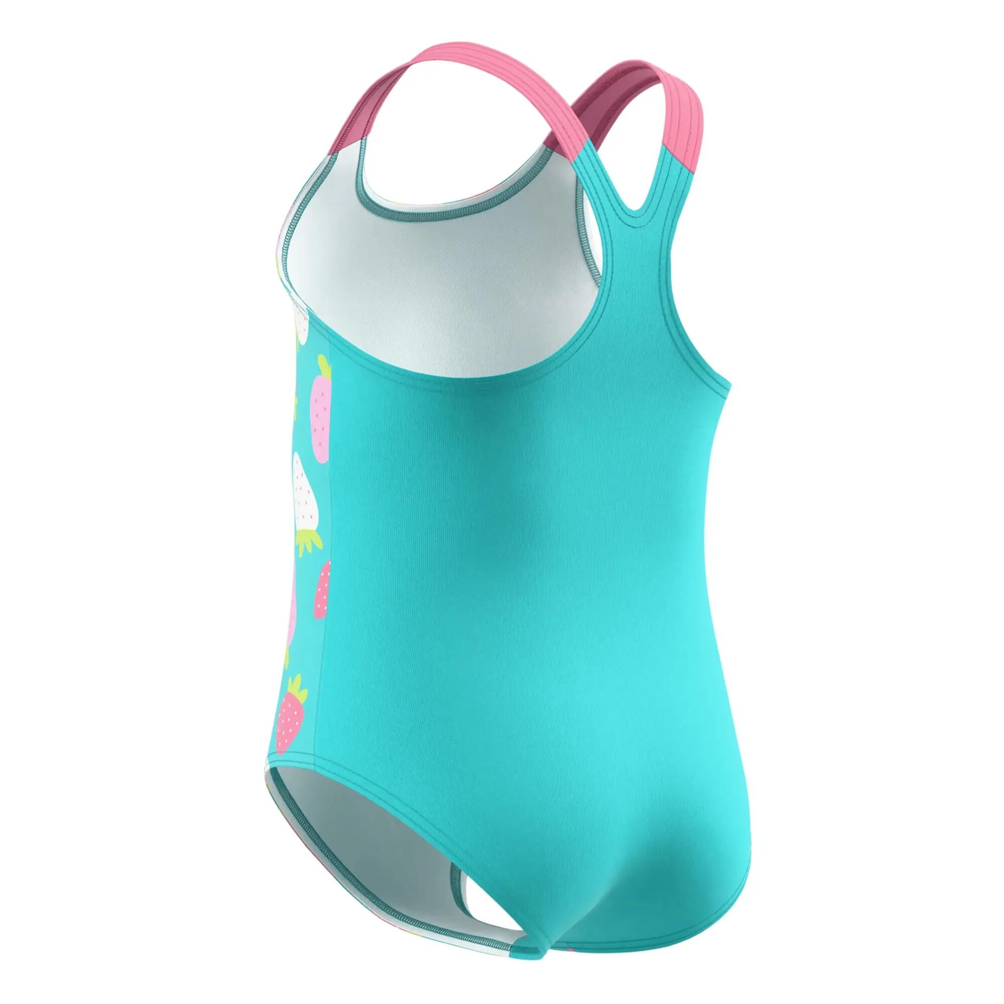 Maillot De Bain 1 Pièce Motif/style Fraise Fille (Vert / Rose / Blanc) 3/5