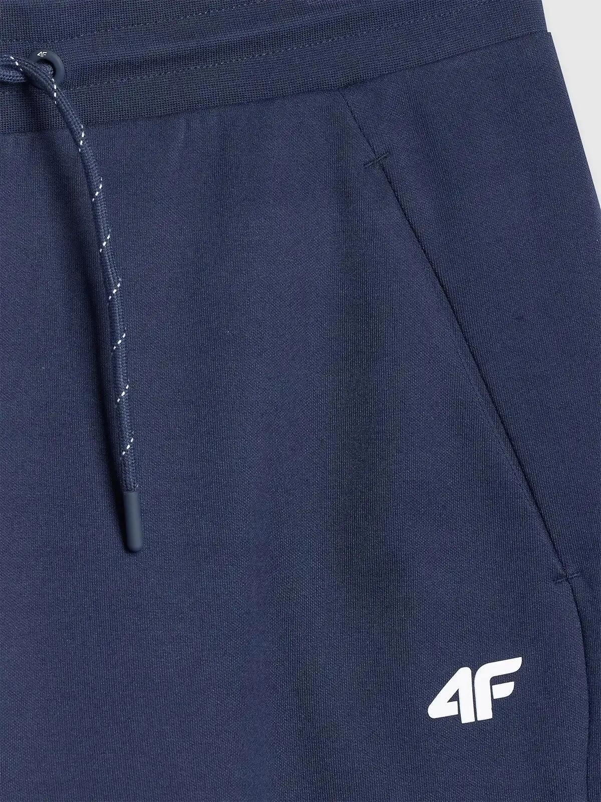 SPODNIE MĘSKIE DRESOWE 4F SPORTOWE DRESY JOGGERY   NIEBIESKIE 6/7