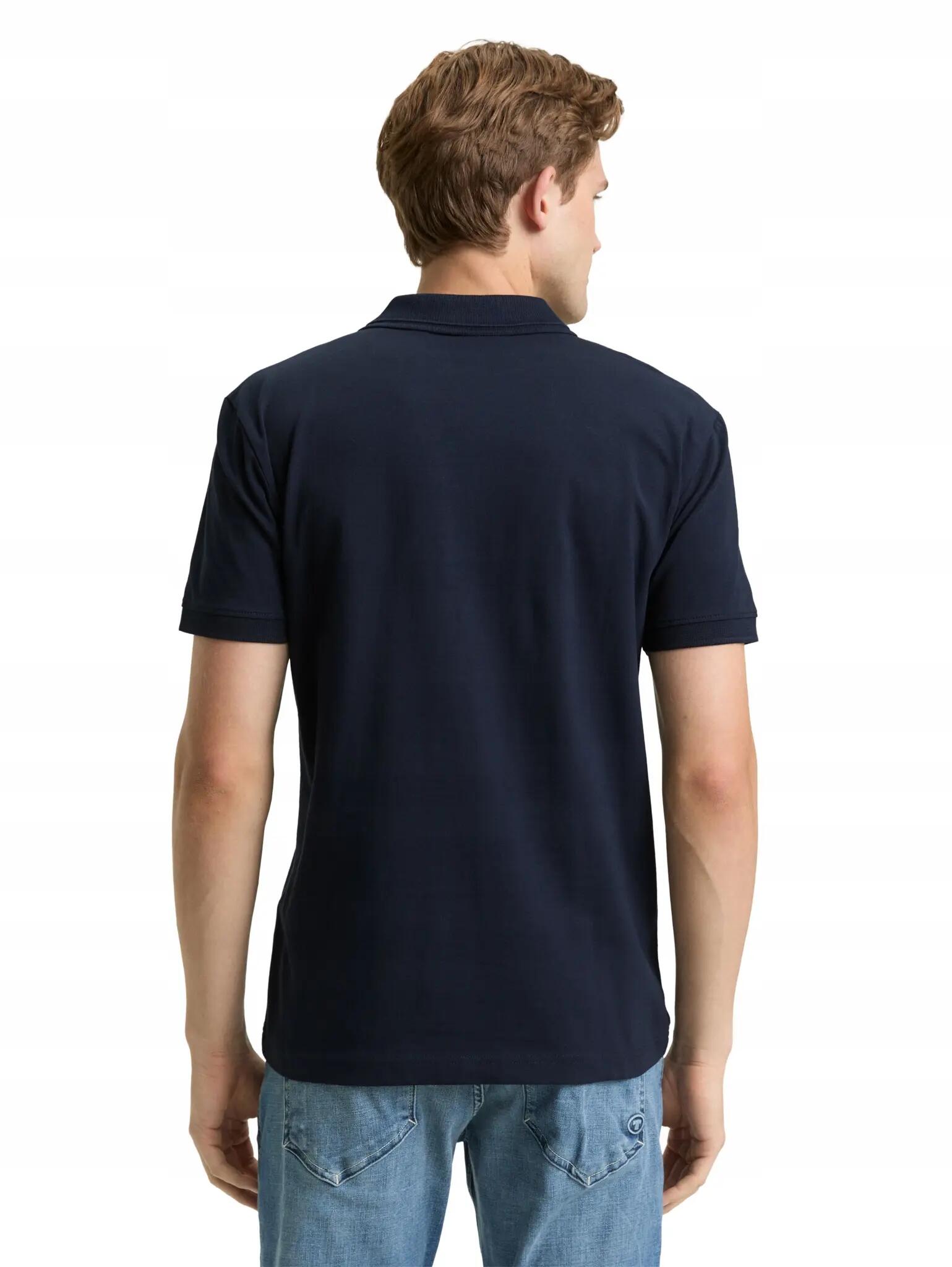 T-SHIRT KOSZULKA POLO MĘSKA TOM TAILOR BAWEŁNIANA GŁADKA GRANATOWA 2/8