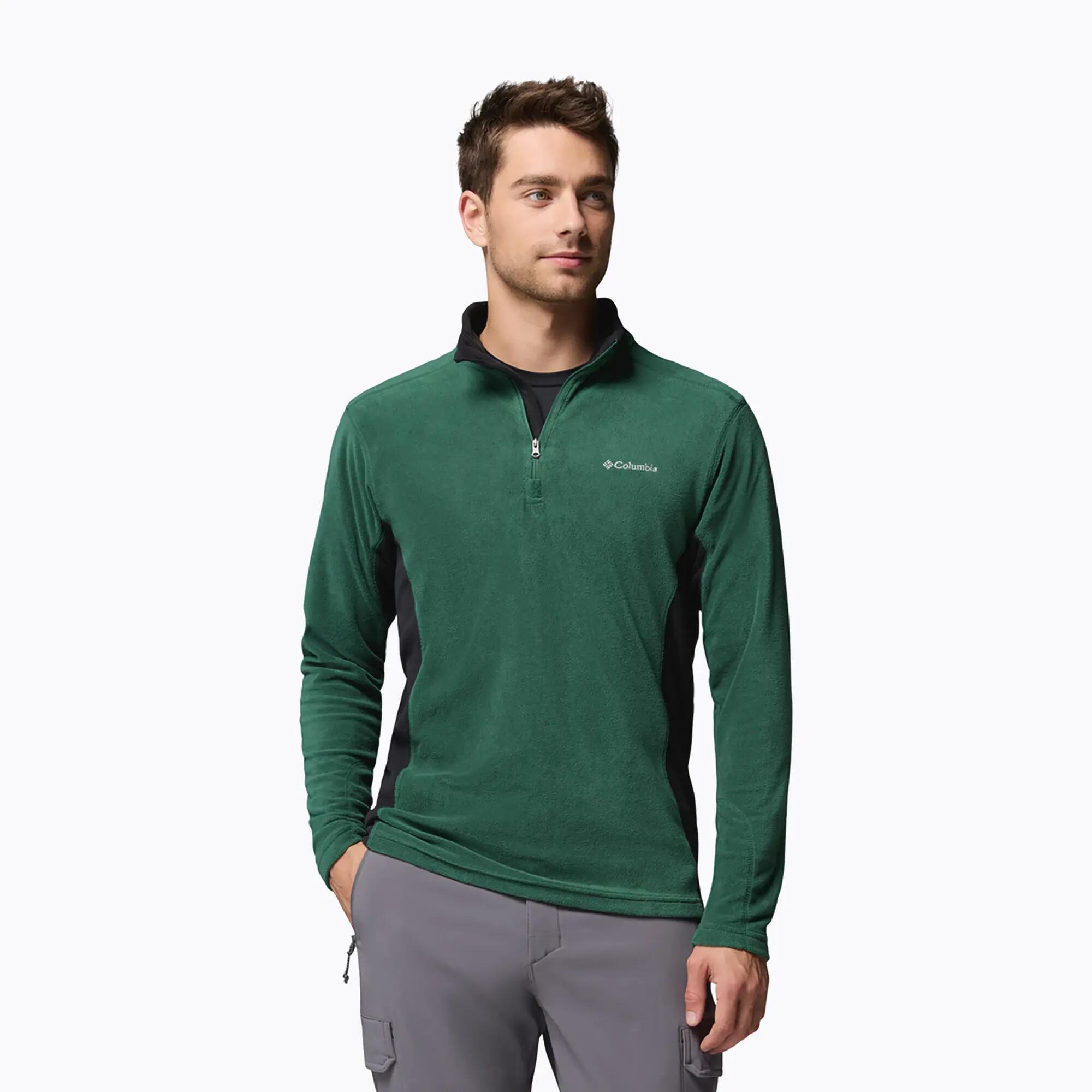 Bluza polarowa męska Columbia Klamath Range II HZ Rain Forest/Black 1/6