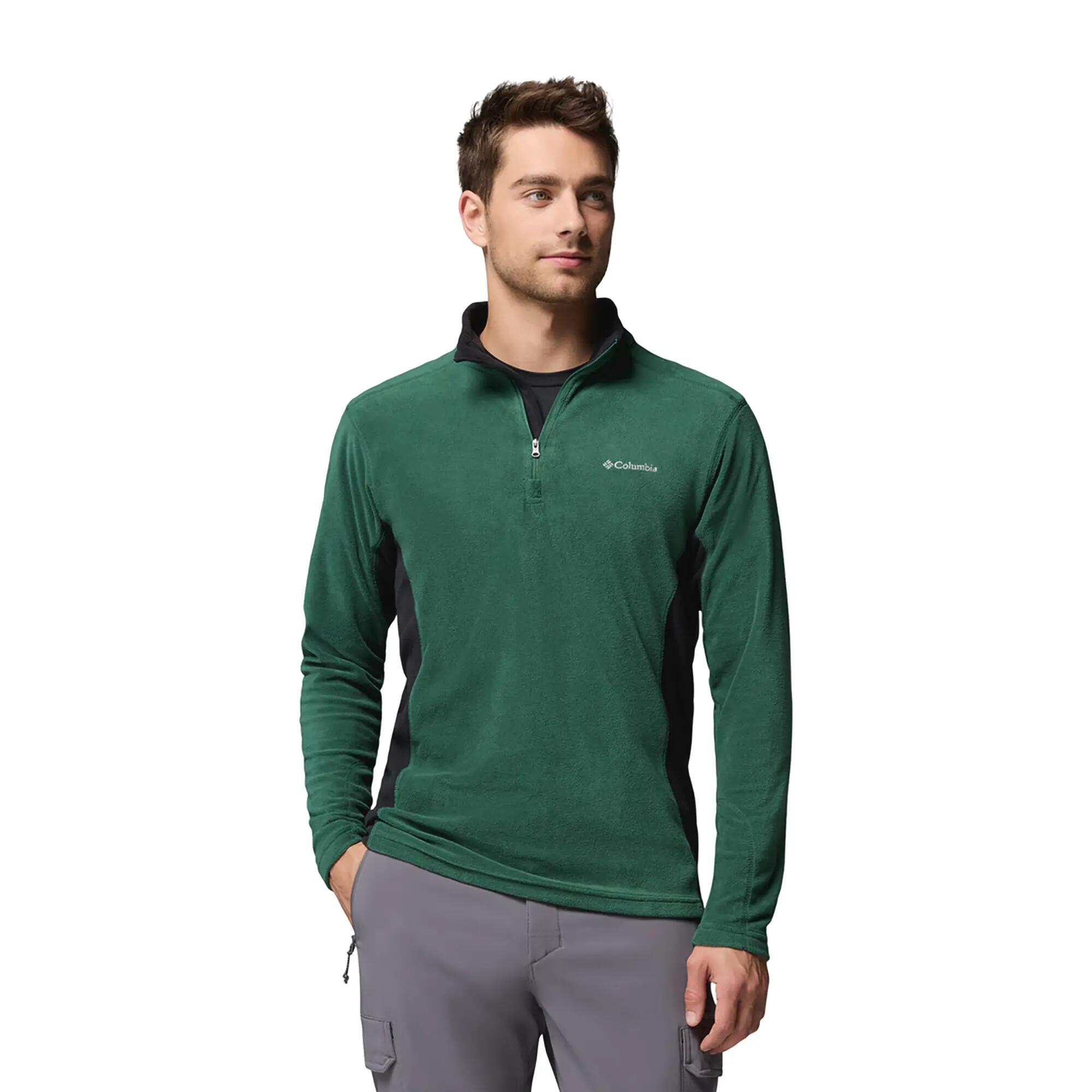 Bluza polarowa męska Columbia Klamath Range II HZ Rain Forest/Black 6/6