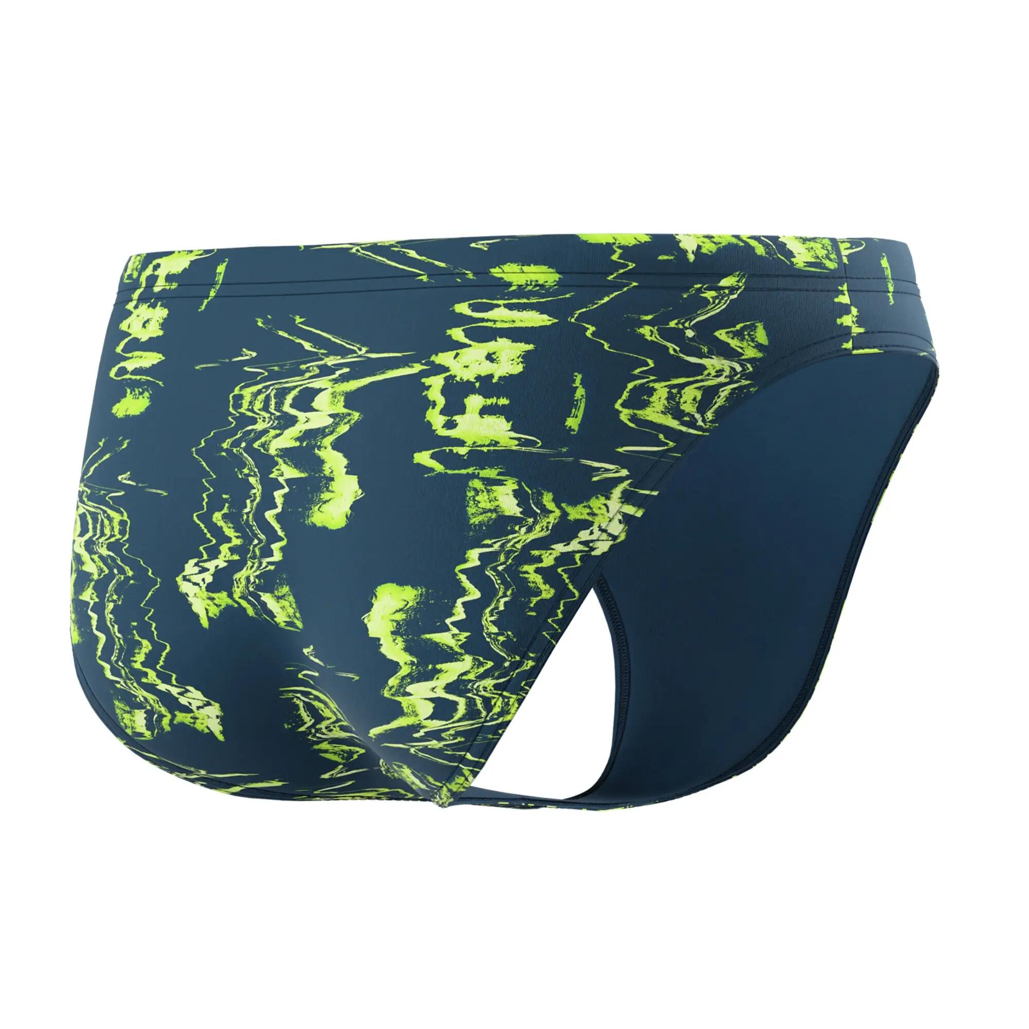 Slip De Bain Motif/style Motif Vif Homme (Bleu Marine À Motifs) 6/6