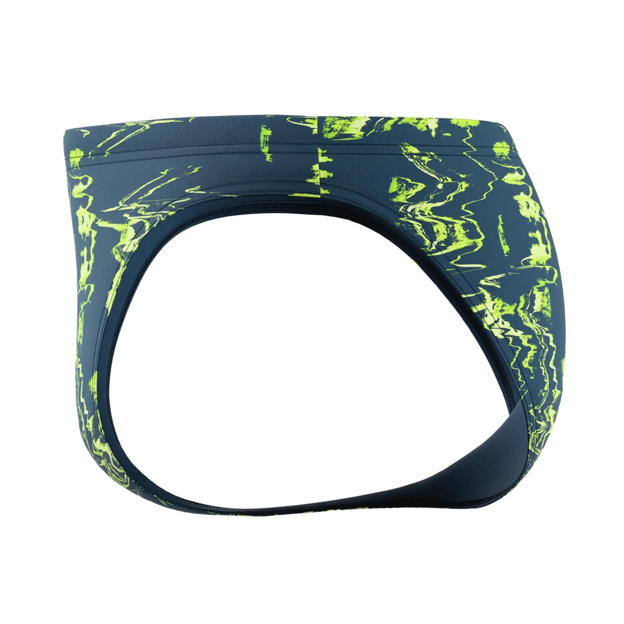 Slip De Bain Motif/style Motif Vif Homme (Bleu Marine À Motifs) 4/6