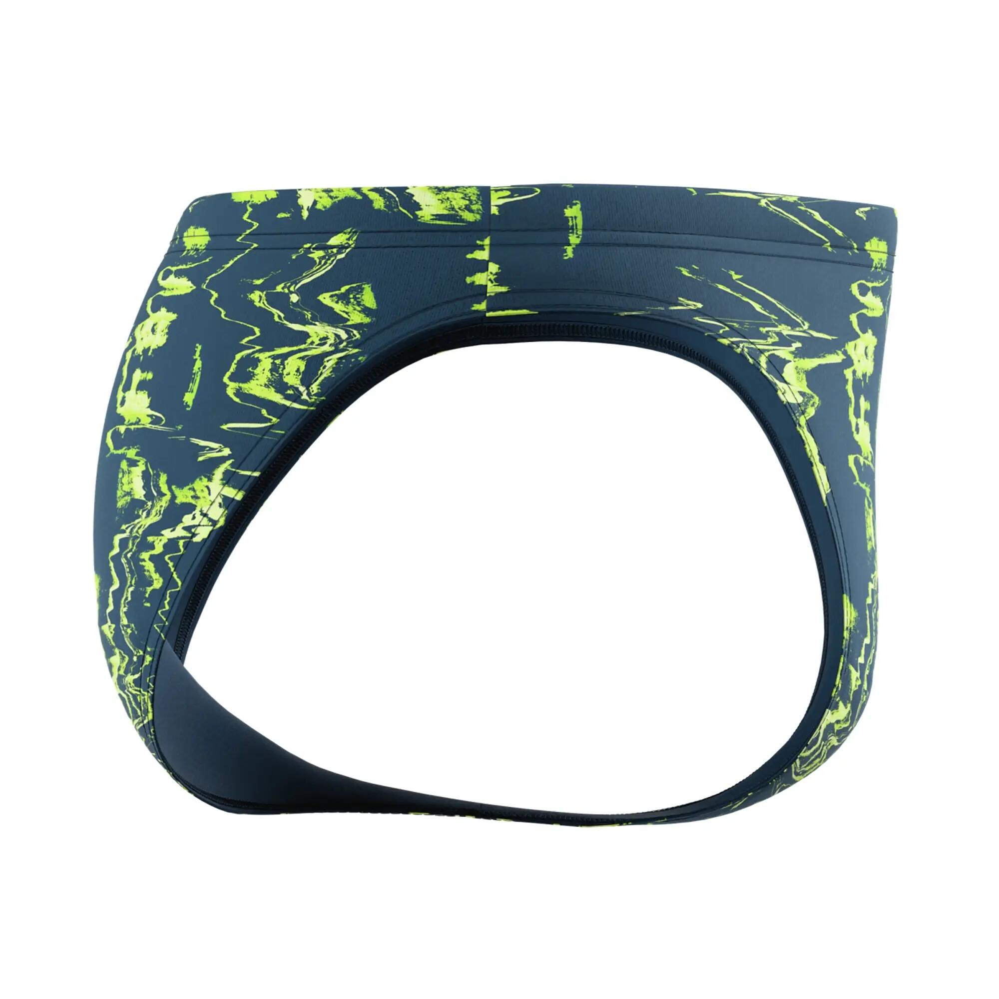 Slip De Bain Motif/style Motif Vif Homme (Bleu Marine À Motifs) 3/6