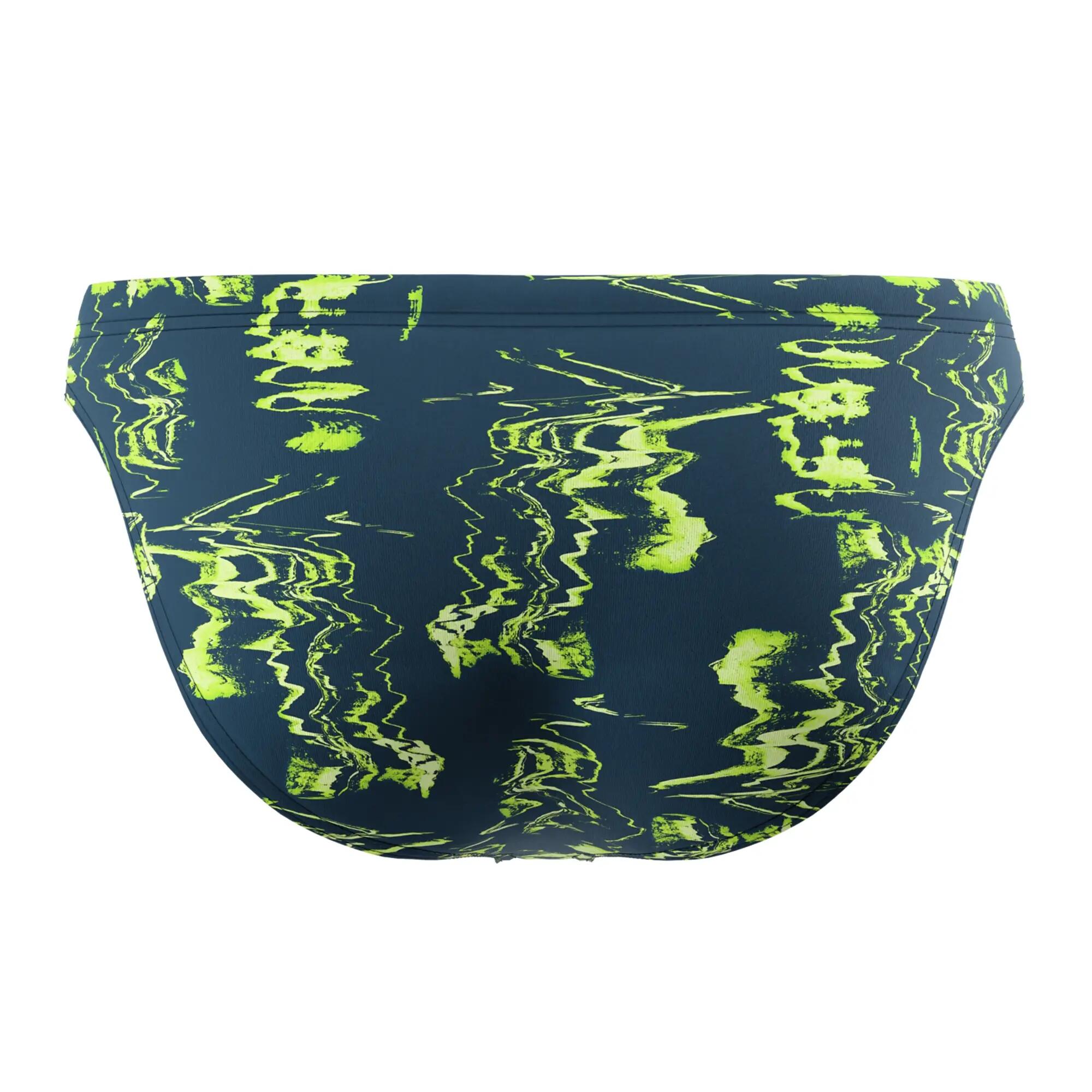 Slip De Bain Motif/style Motif Vif Homme (Bleu Marine À Motifs) 2/6