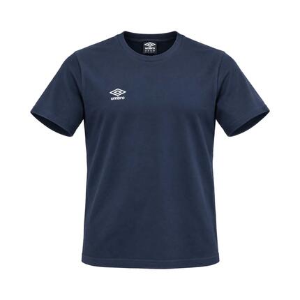 T-shirt homme uni col rond regular en coton avec logo brodé 618290