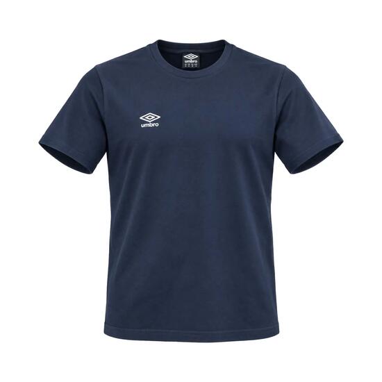 T-shirt homme uni col rond regular en coton avec logo brodé 618290