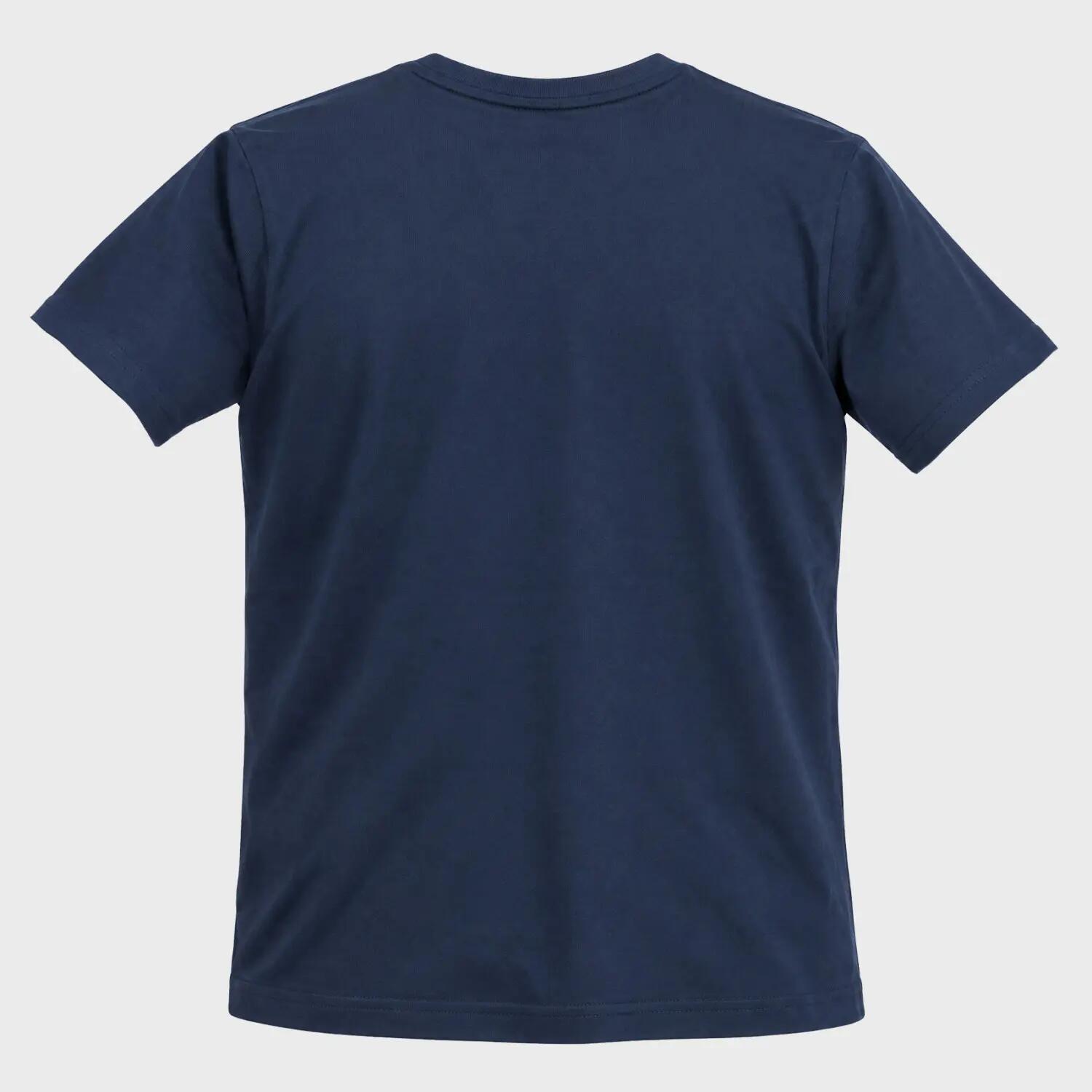 T-shirt homme uni col rond regular en coton avec logo brodé 618290 2/3