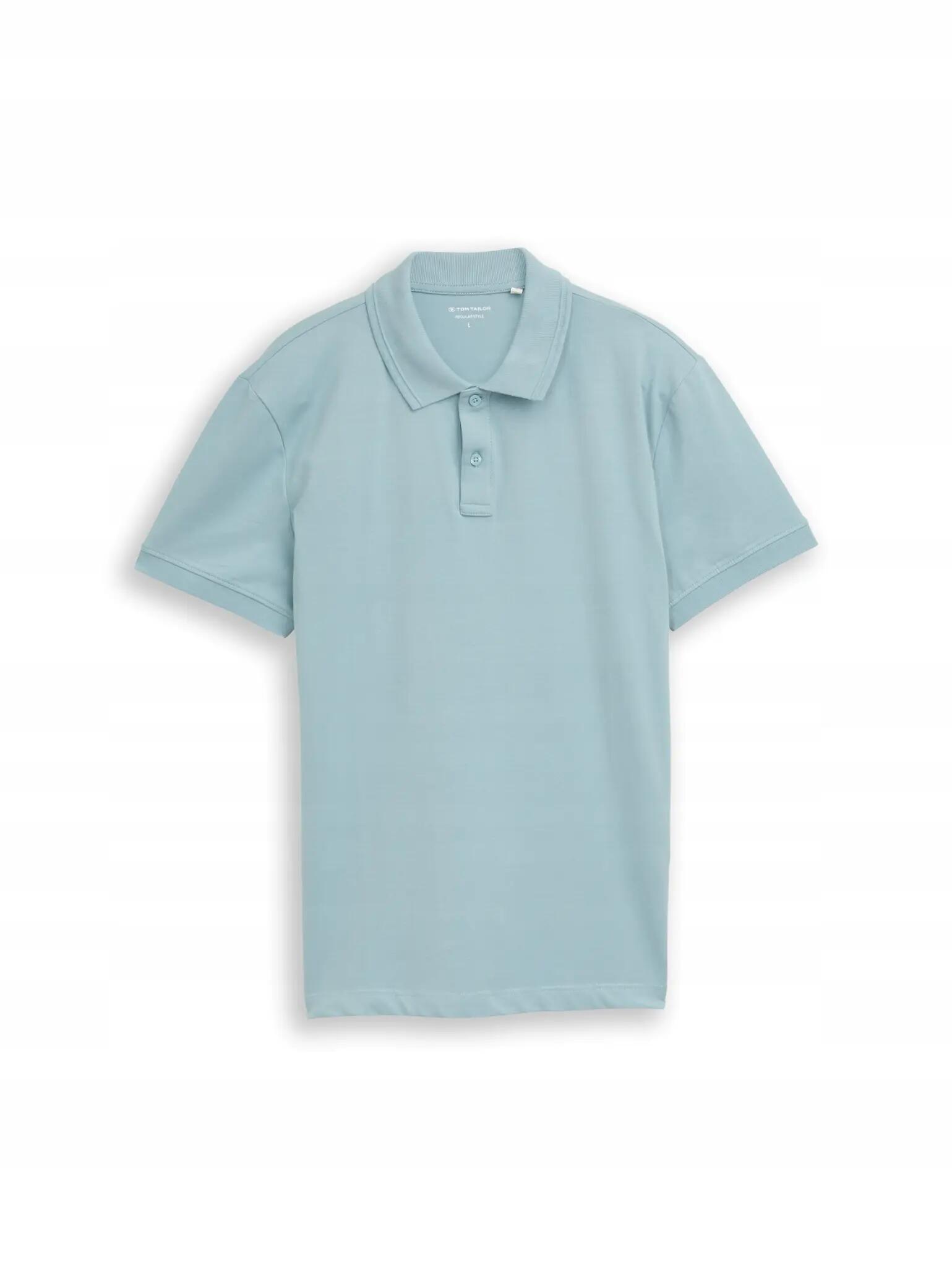 T-SHIRT KOSZULKA POLO MĘSKA TOM TAILOR BAWEŁNIANA GŁADKA NIEBIESKA 4/9