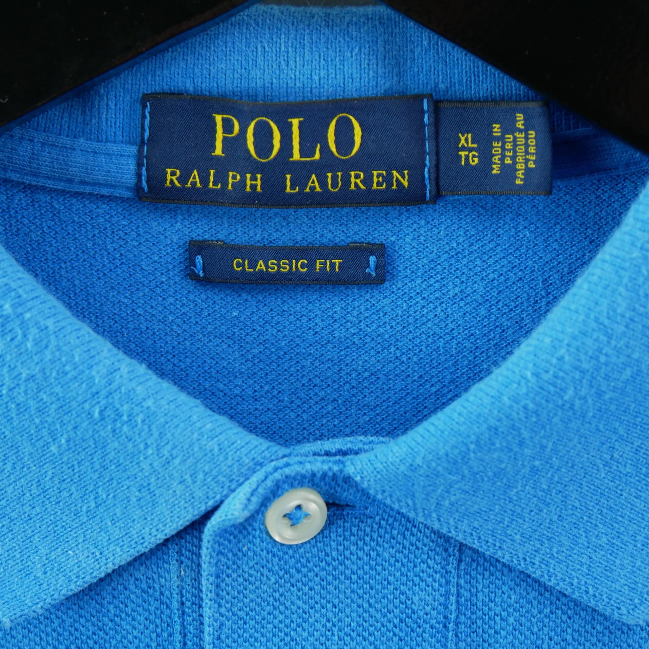 Refurbished - Kurzärmeliges Herren-Polo Blau - In gutem Zustand 6/8