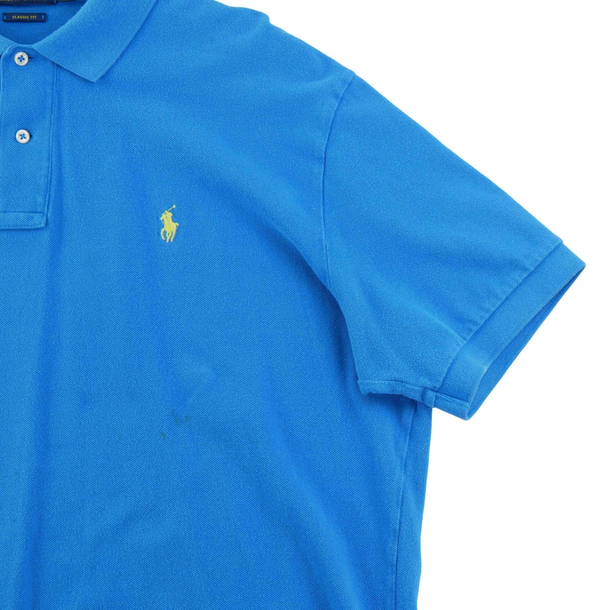 Refurbished - Kurzärmeliges Herren-Polo Blau - In gutem Zustand 3/8