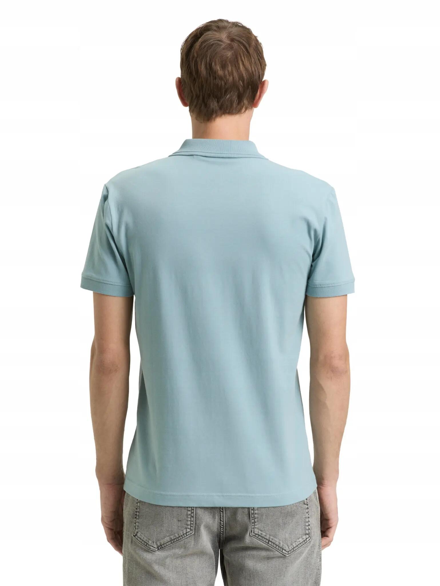T-SHIRT KOSZULKA POLO MĘSKA TOM TAILOR BAWEŁNIANA GŁADKA NIEBIESKA 2/9